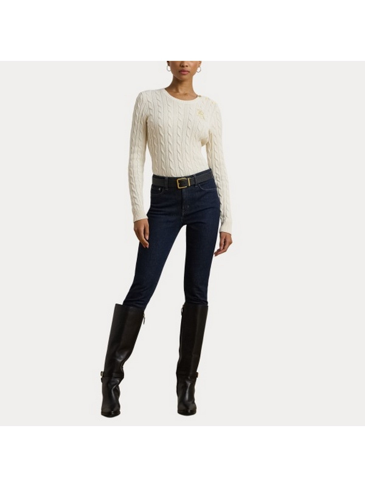 LAUREN RALPH LAUREN Maglia Donna MONTIVA 200932223 002 MASCARPONE CREAM gioboutiqueweb