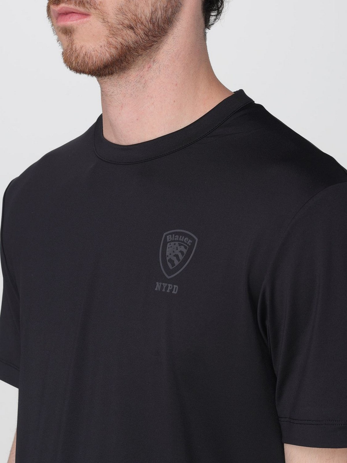 T-shirt męski Blauer Jason 25Sbluh02108 006864 999 Czarny