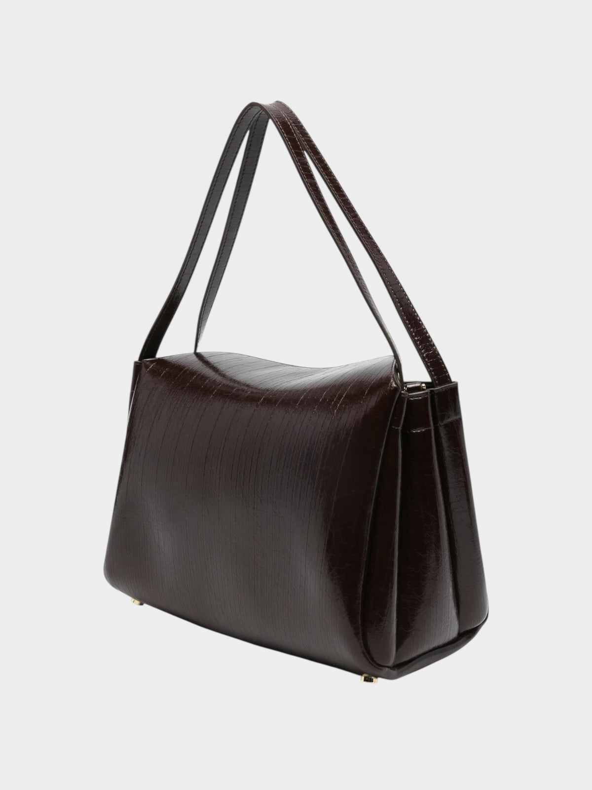 THEMOIRè Borsa Donna CALIPSO TRUNK RIGATO VEGAN FABRIC 261WTMCT0ORVF CHOCOLATE PLUM gioboutiqueweb