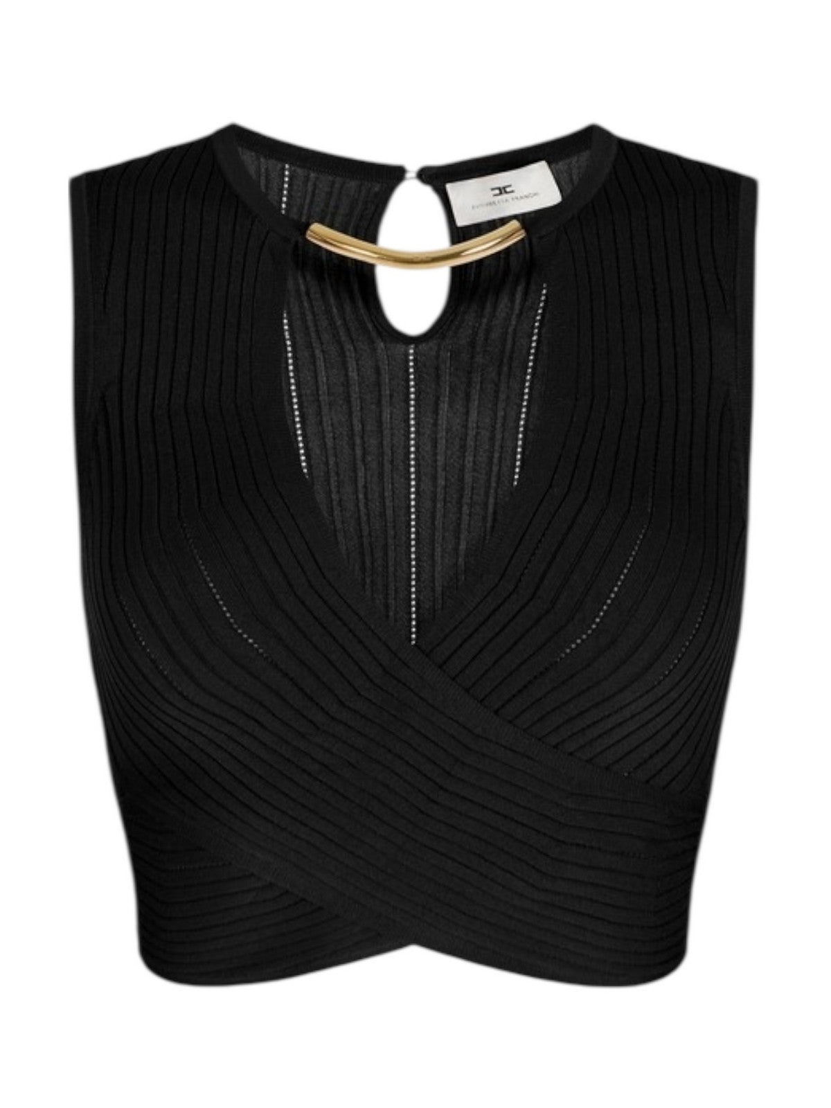 ELISABETTA FRANCHI Top Donna  TK76S61E2 110 Nero gioboutiqueweb