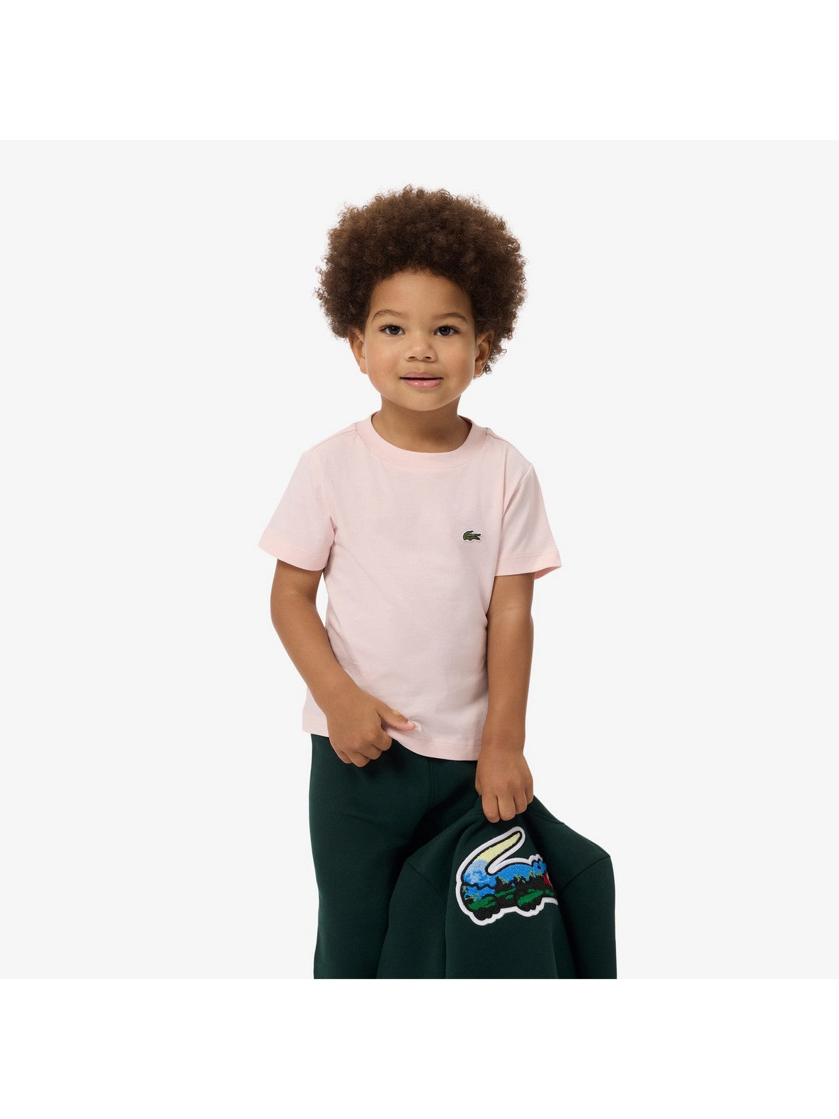 LACOSTE KIDS T-shirt Unisex bambino LCB CORE TEE 847025 AL5 Rosa gioboutiqueweb