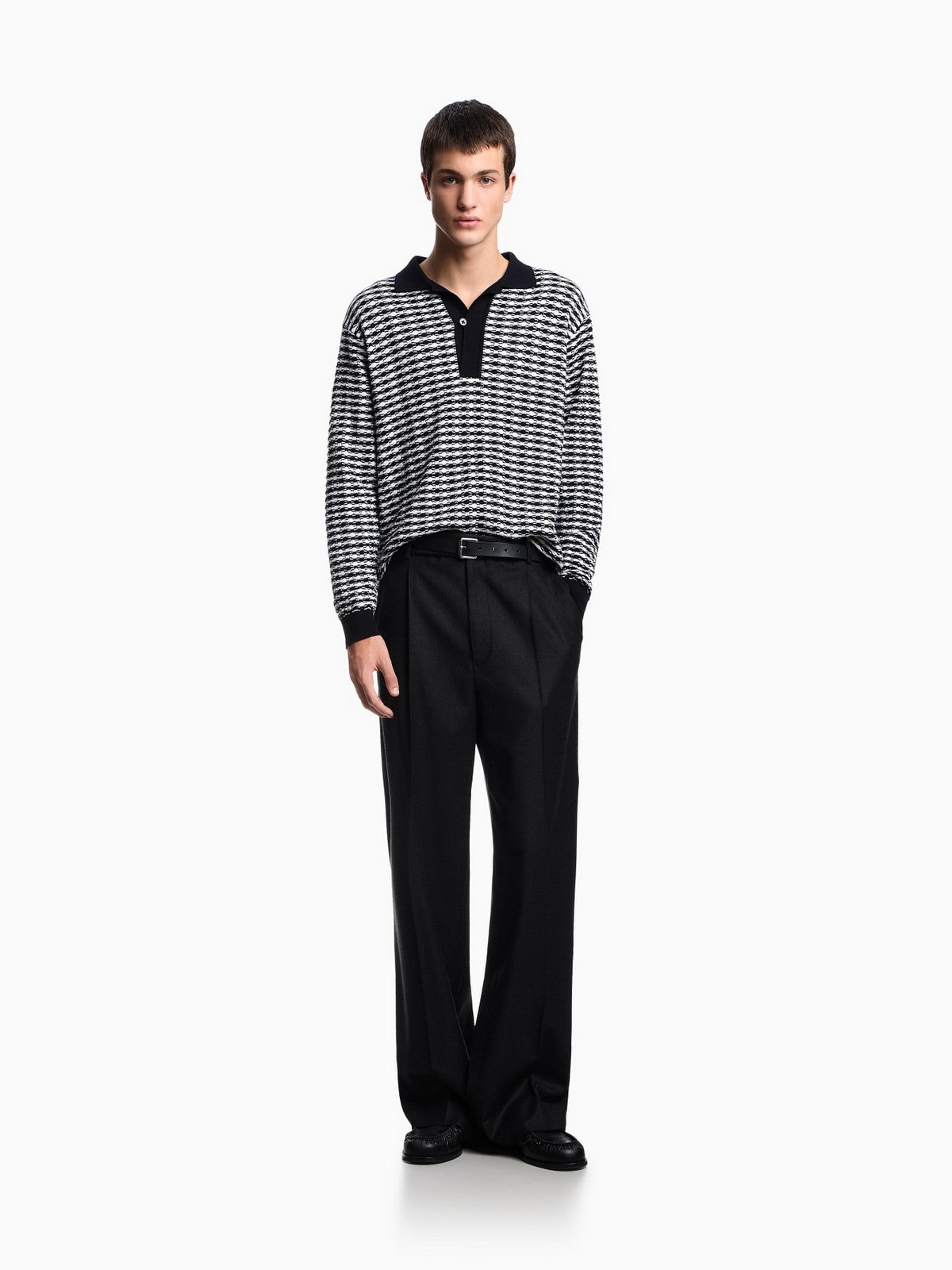 EMPORIO ARMANI Herrenpullover EM003518 AF19833 F0015 WEISS/DUNKELBLAU