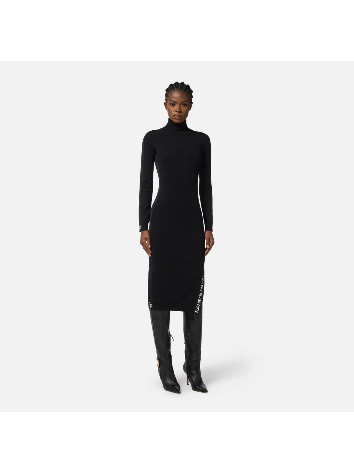 ELISABETTA FRANCHI AM03S56E2 EF3 Robe noire / laite