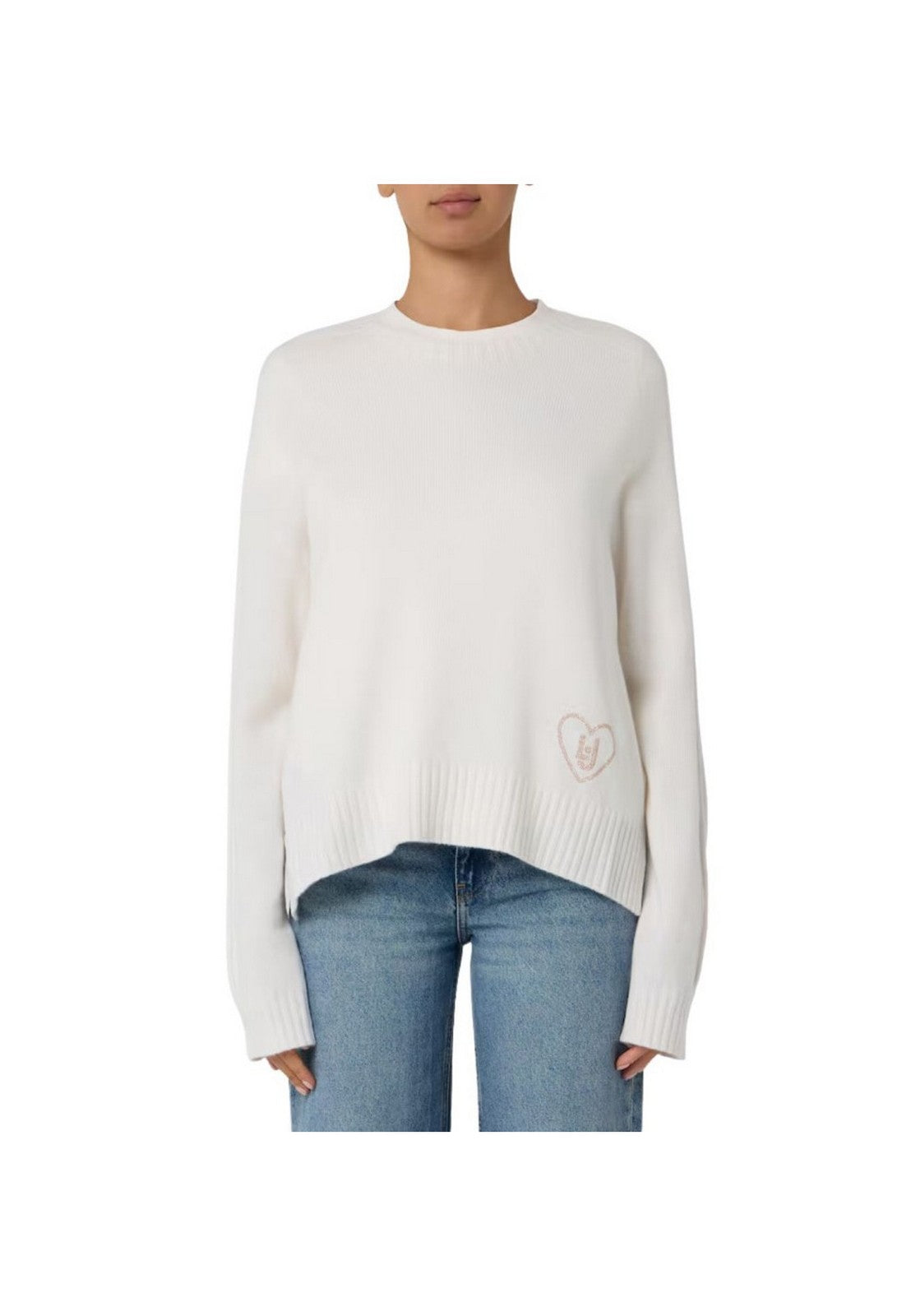 LIU JO WHITE Maglione Donna  MF5444MS76L 10701 BIANCO LANA