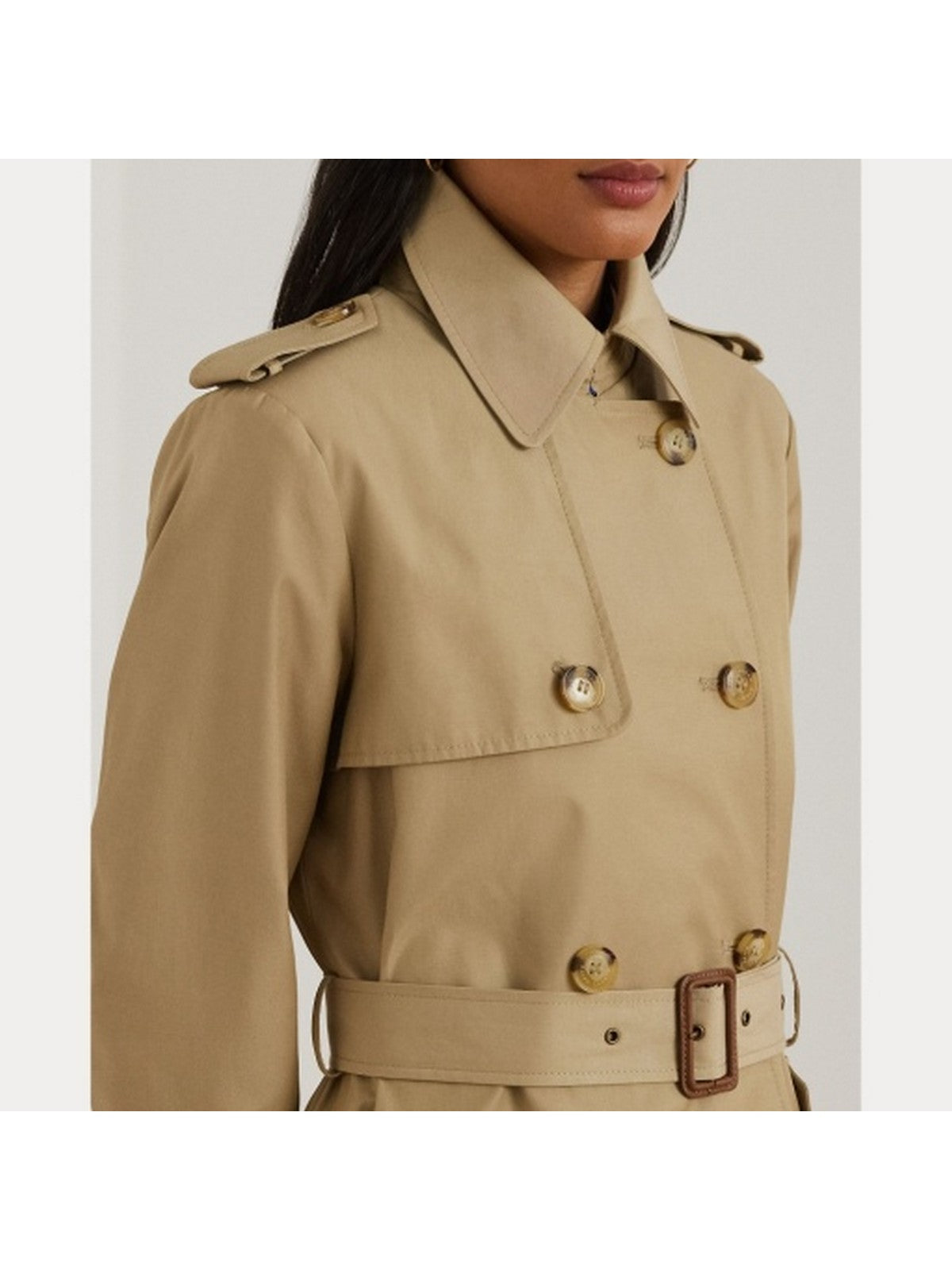 LAUREN RALPH LAUREN Trench Donna DB BLT RN38 297967122 002 BIRCH TAN gioboutiqueweb