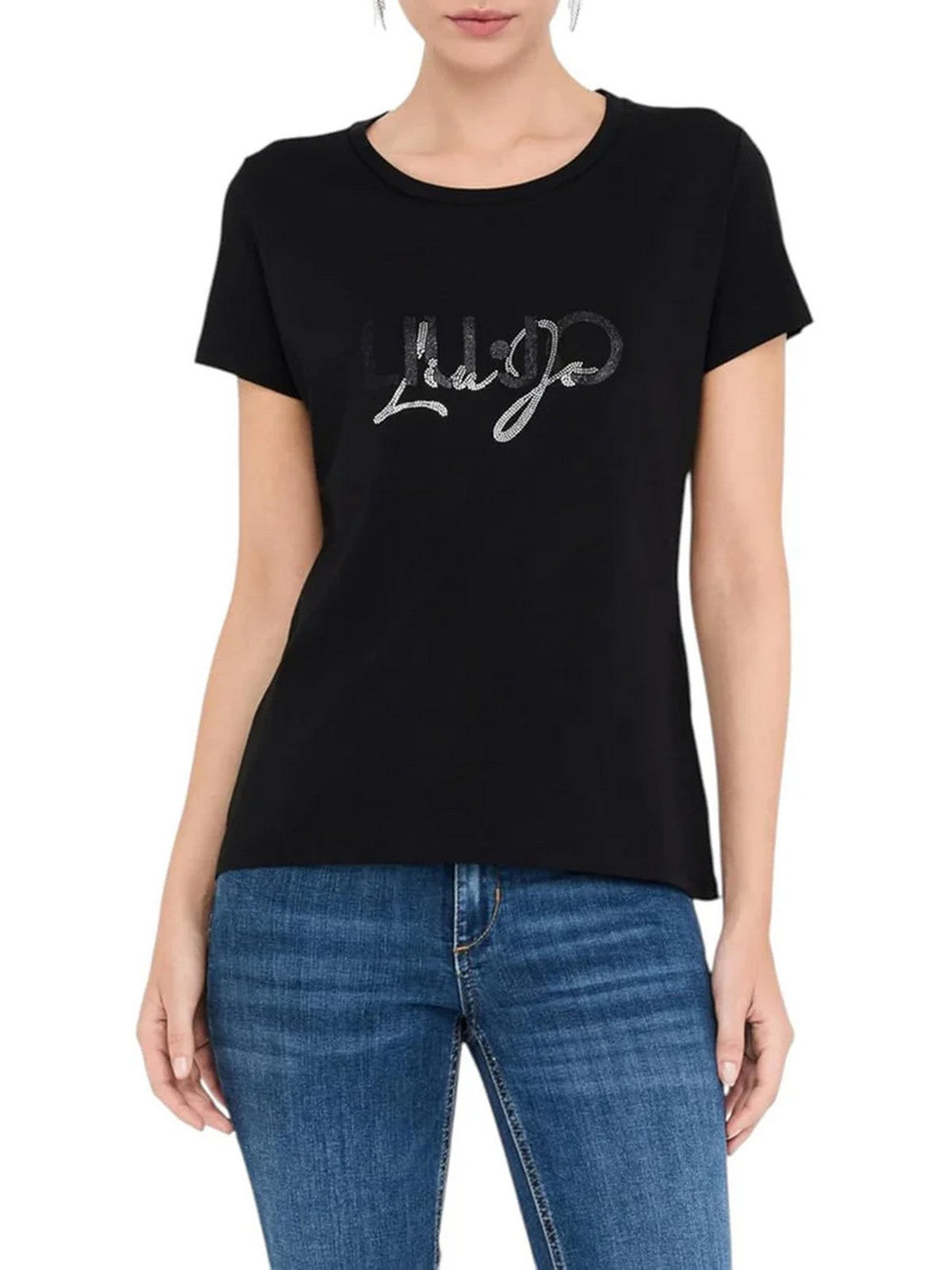 LIU JO SPORT T-shirt Donna  TF5287JS923 M9898 Nero/LiuJo doub gioboutiqueweb