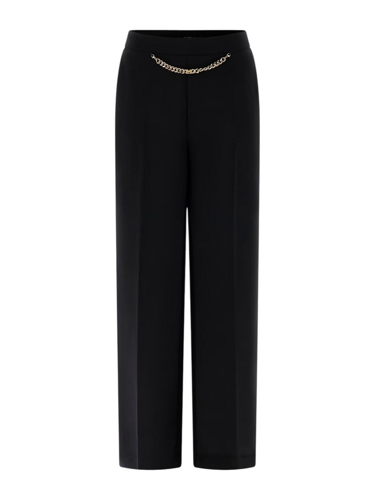 MARCIANO Pantalone Donna ELLA W/CHAIN STRAIGHT PANTS 5YGB01 7357A JBLK Jet Black A996