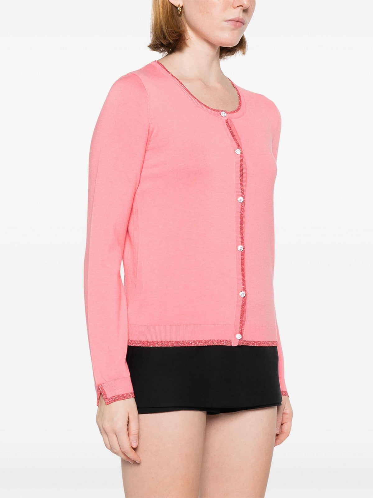 Liu Jo White Cardigan Woman MA4076MS49I 71736 Rosa