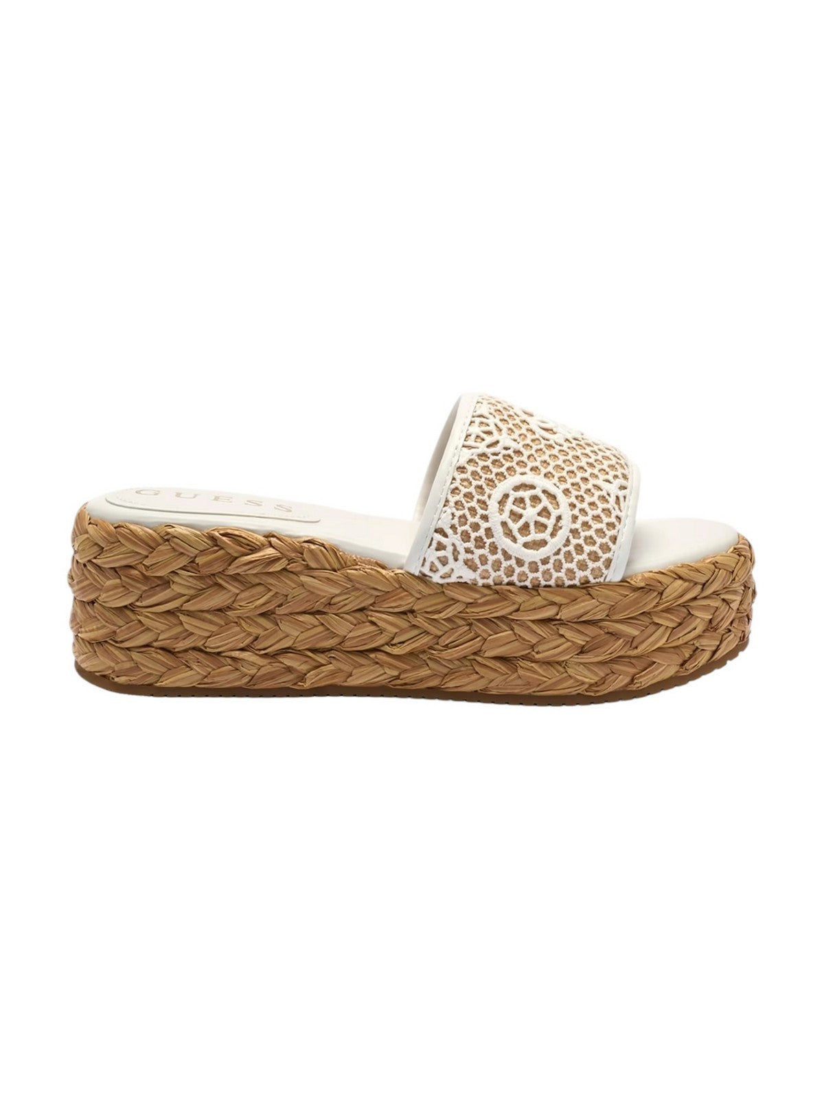 GUESS Sandalo Donna BINATA FLJBIA FAL04 WHINA WHITE NATURAL gioboutiqueweb