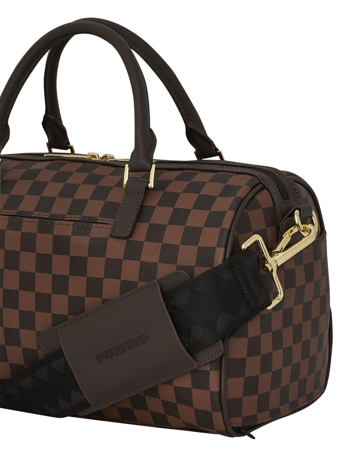 SPRAYGROUND Borsa Donna CORE EMBOSS CHECK MINI DUFFLE 910D6838NSZ Marrone gioboutiqueweb