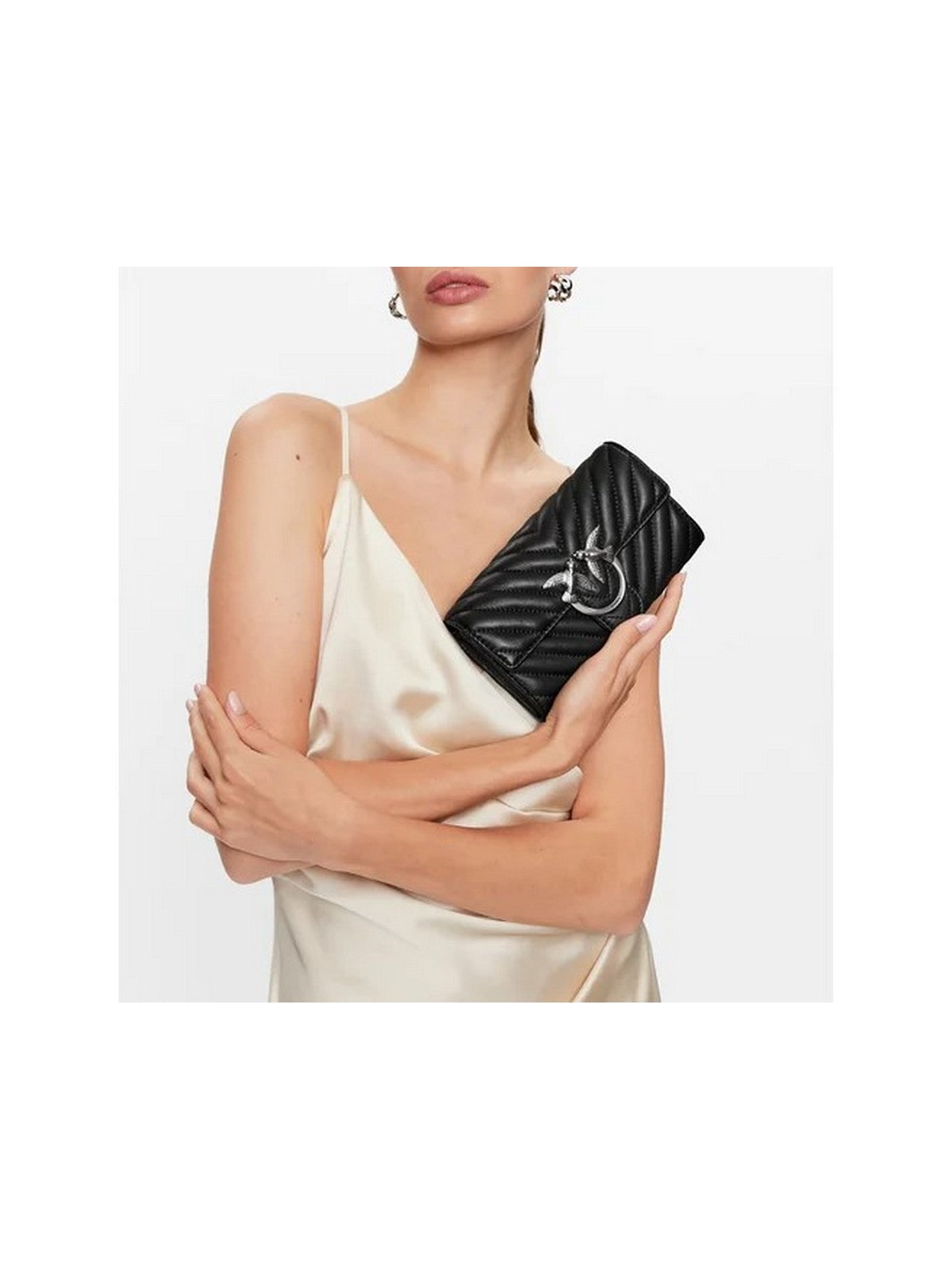 PINKO Borsa Donna Love one wallet 100062-A0GK Z99O Nero gioboutiqueweb
