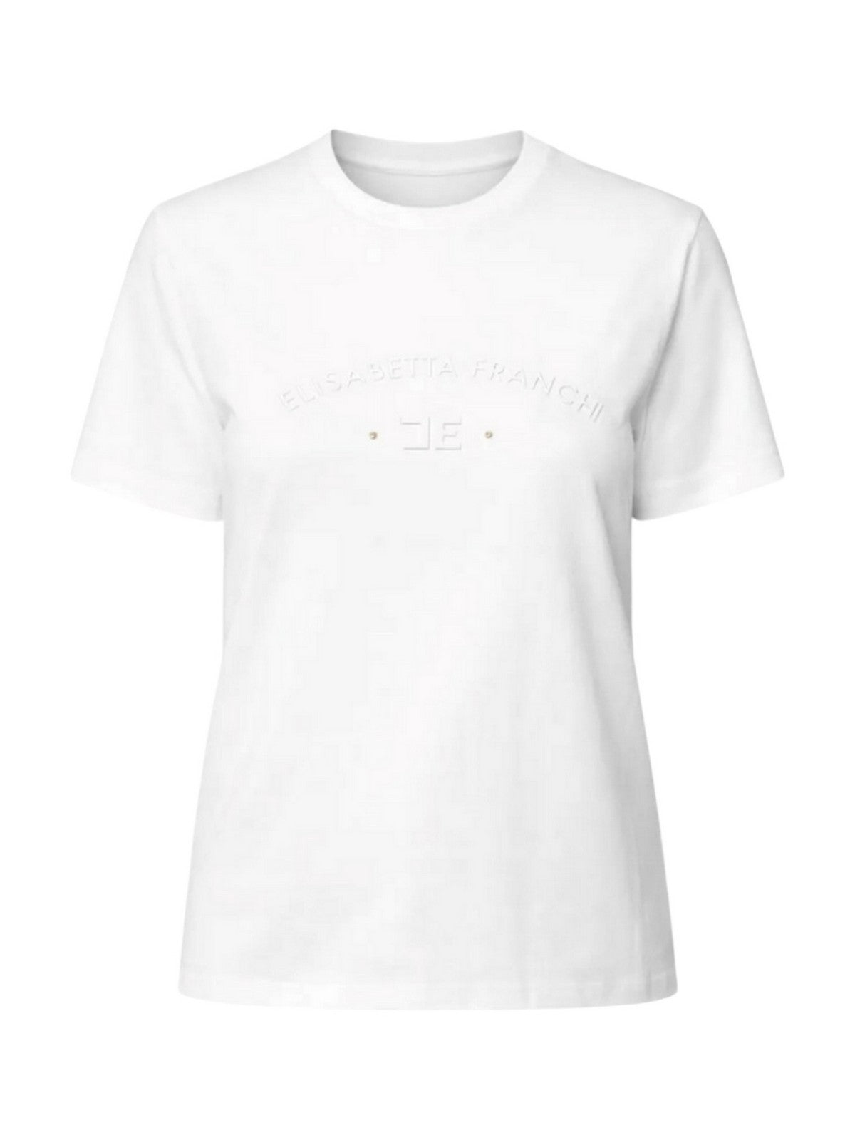 ELISABETTA FRANCHI T-shirt Donna  MA01761E2 270 GESSO gioboutiqueweb