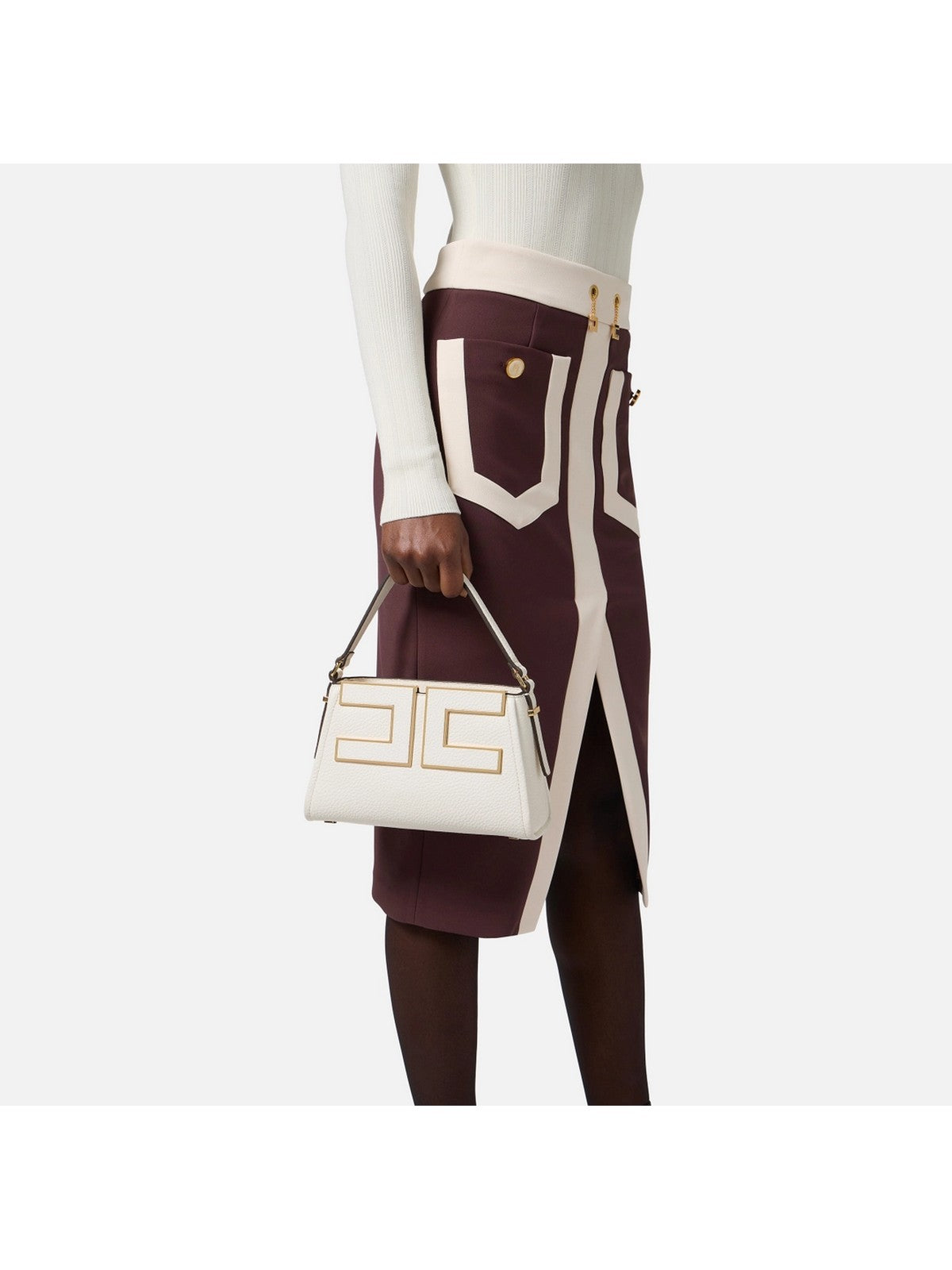 ELISABETTA FRANCHI Borsa Donna  BS36A56E2 DZ9 MILK gioboutiqueweb