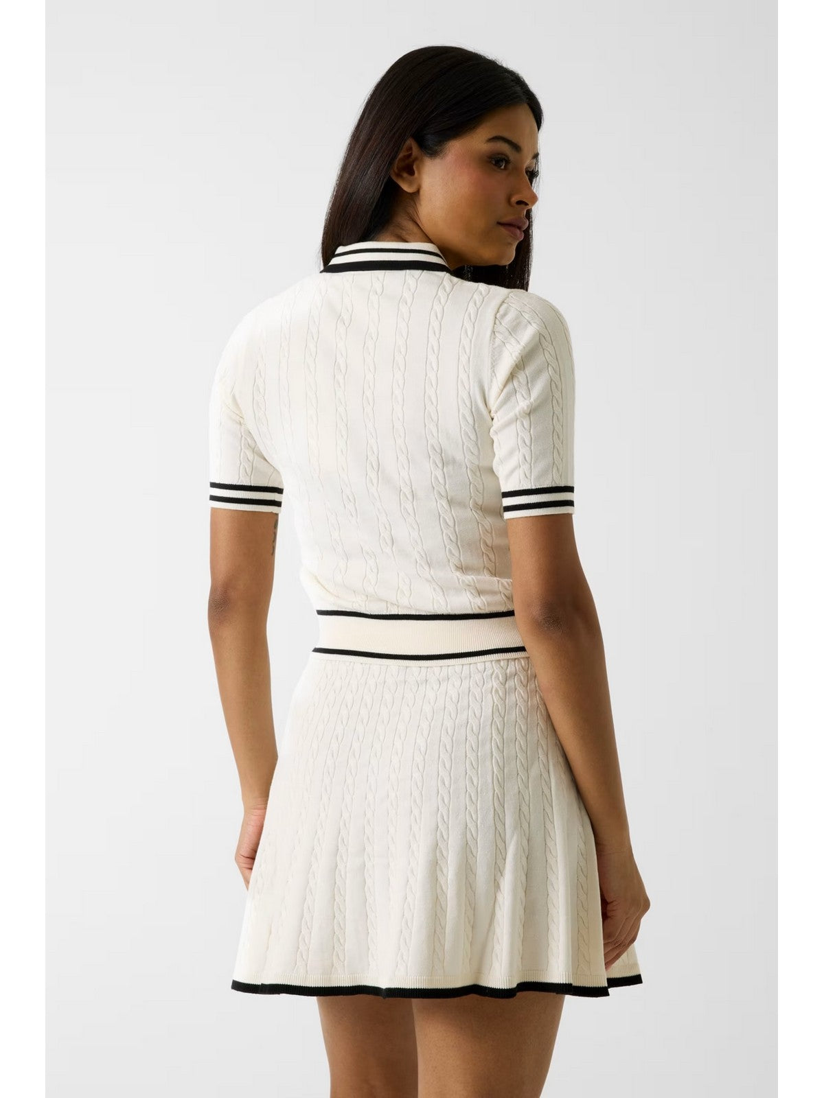 GUESS SPORT Cardigan Donna SHARI POLO CARDI SWTR V6RR02 Z4652 G1O6 DOVE WHITE