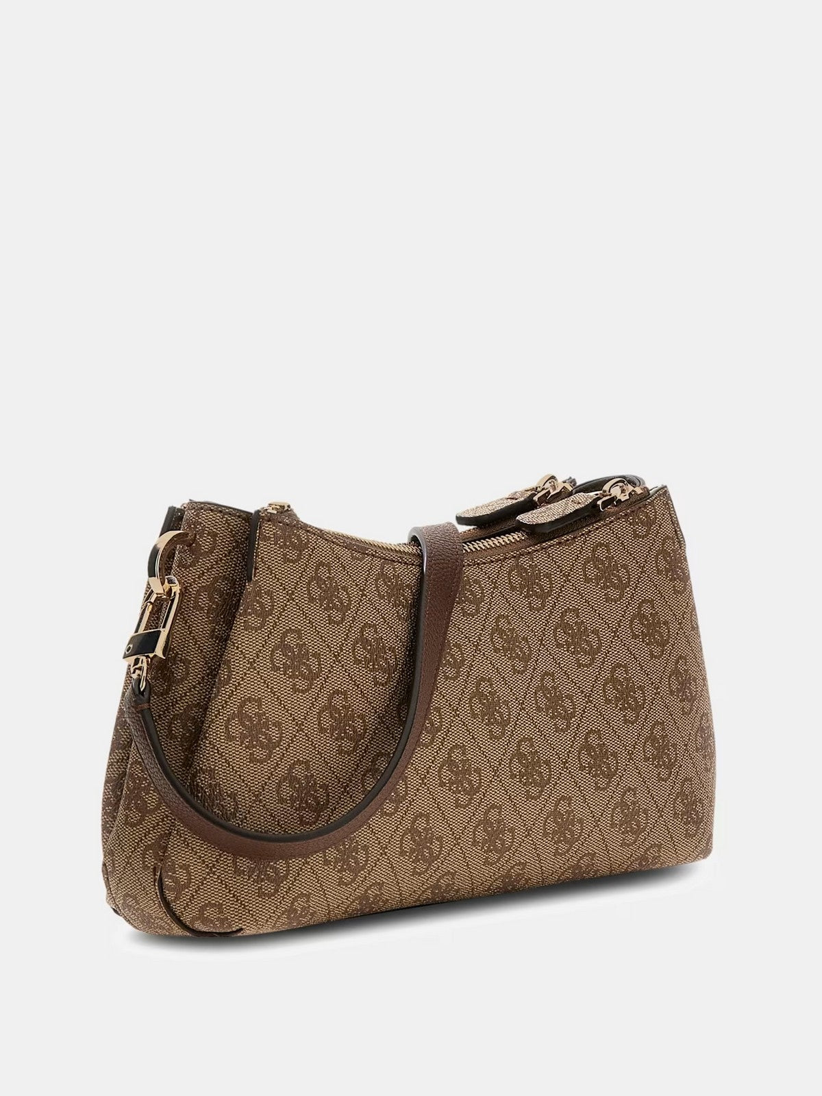 GUESS Borsa Donna NOELLE II 3 COMP SHLDR XBODY HWBG96 72730 LGW LATTE LOGO/BROWN gioboutiqueweb