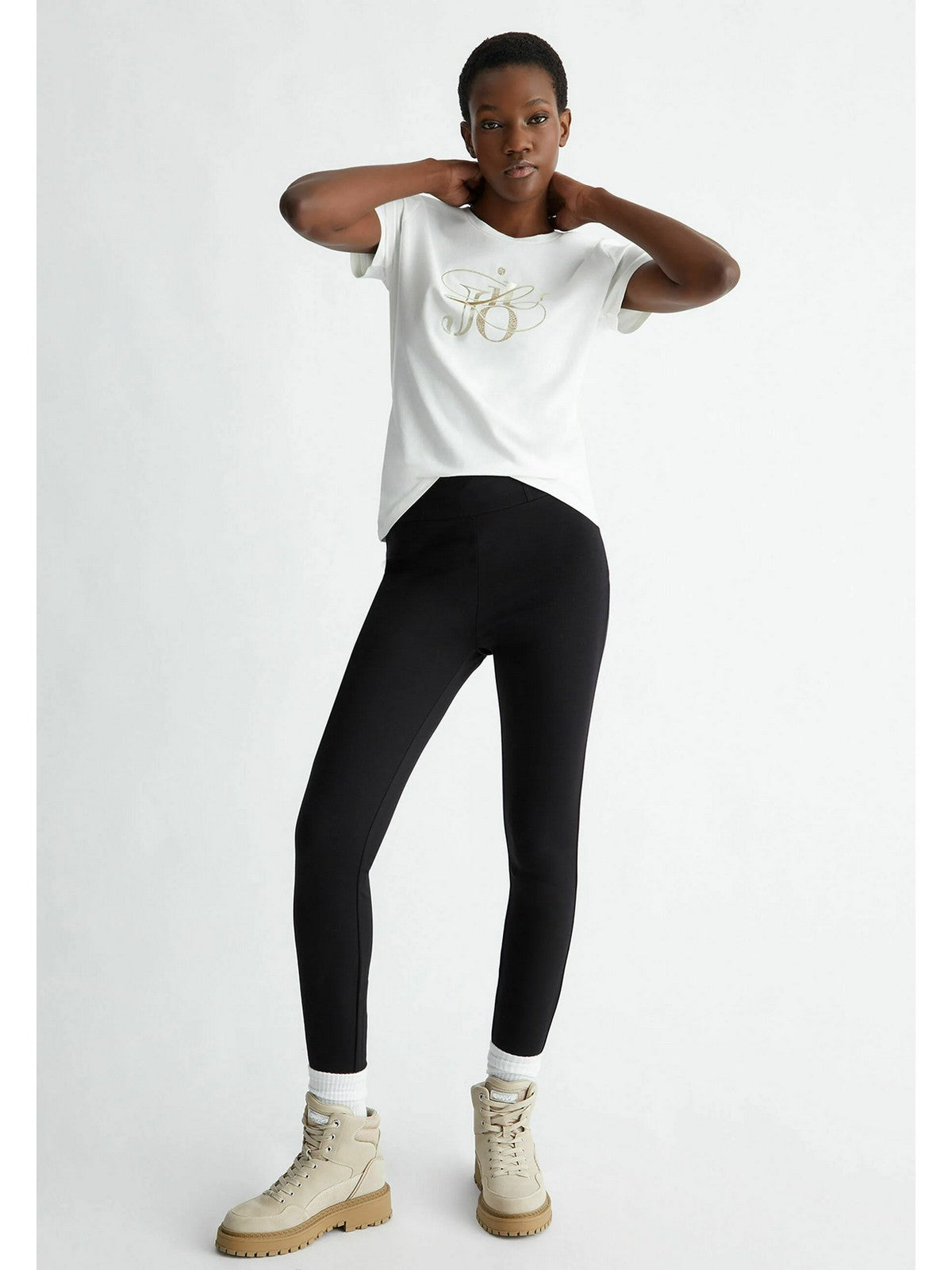 LIU JO SPORT T-Shirt e Polo Donna  TA4136JS003 N9051 Avorio gioboutiqueweb