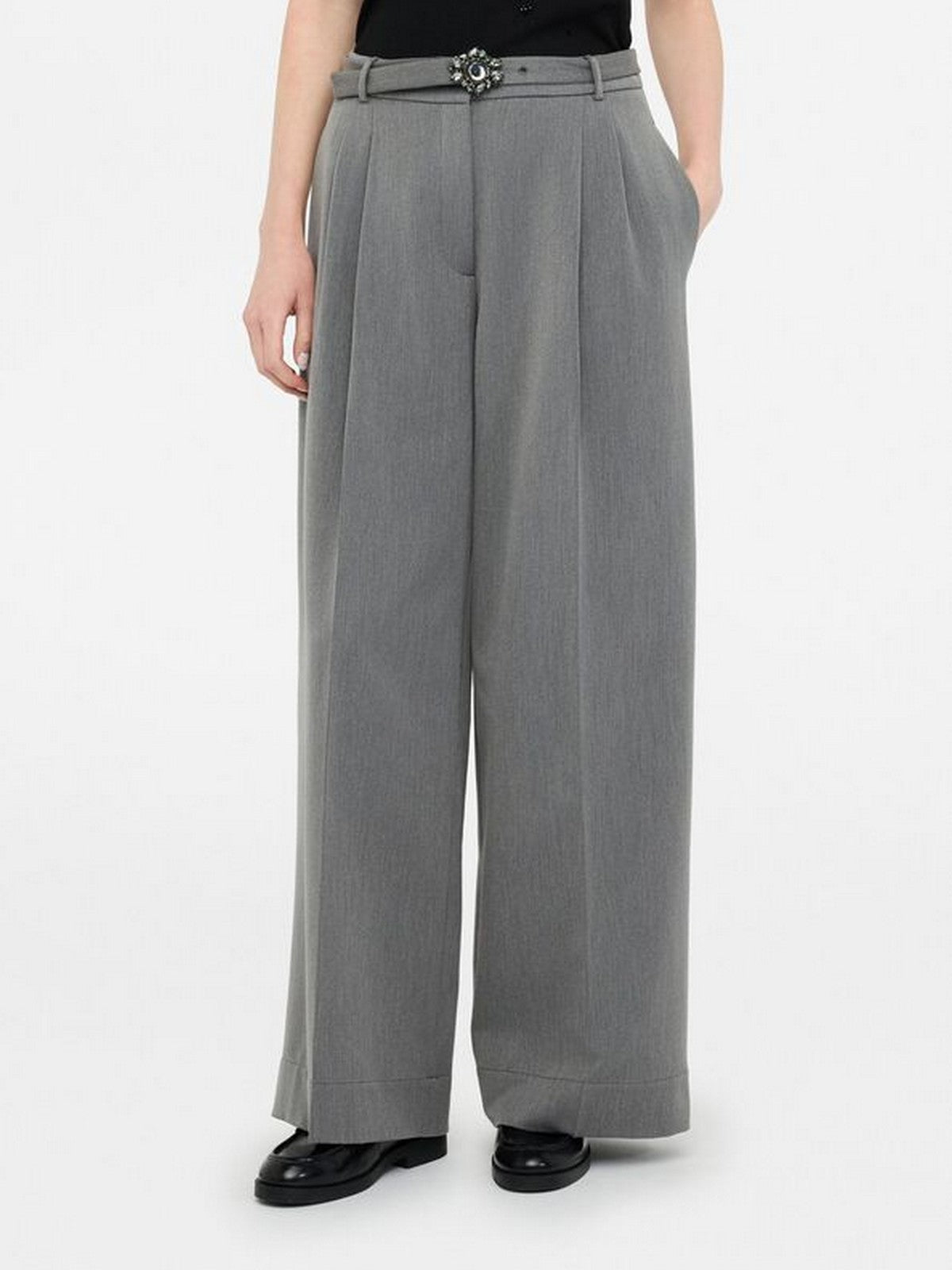 LIU JO WHITE Pantalone Donna  MF5269TS224 84006 Grey chic