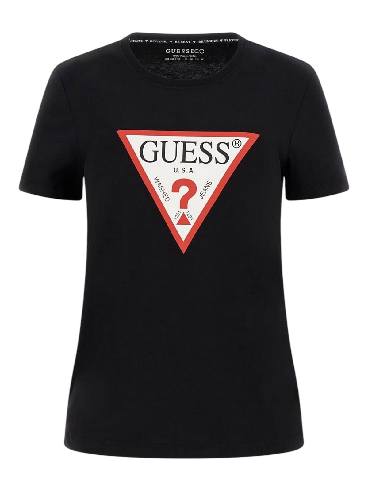 GUESS T-shirt Donna SS CN ORIGINAL TEE W1YI1B I3Z14 JBLK Jet Black A996 gioboutiqueweb