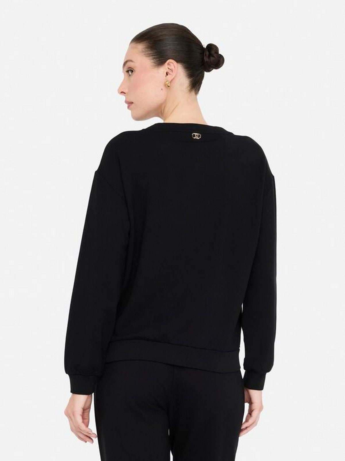 LIU JO SPORT Felpa Donna  TF5154FS576 R9932 NERO/MONOGRAM
