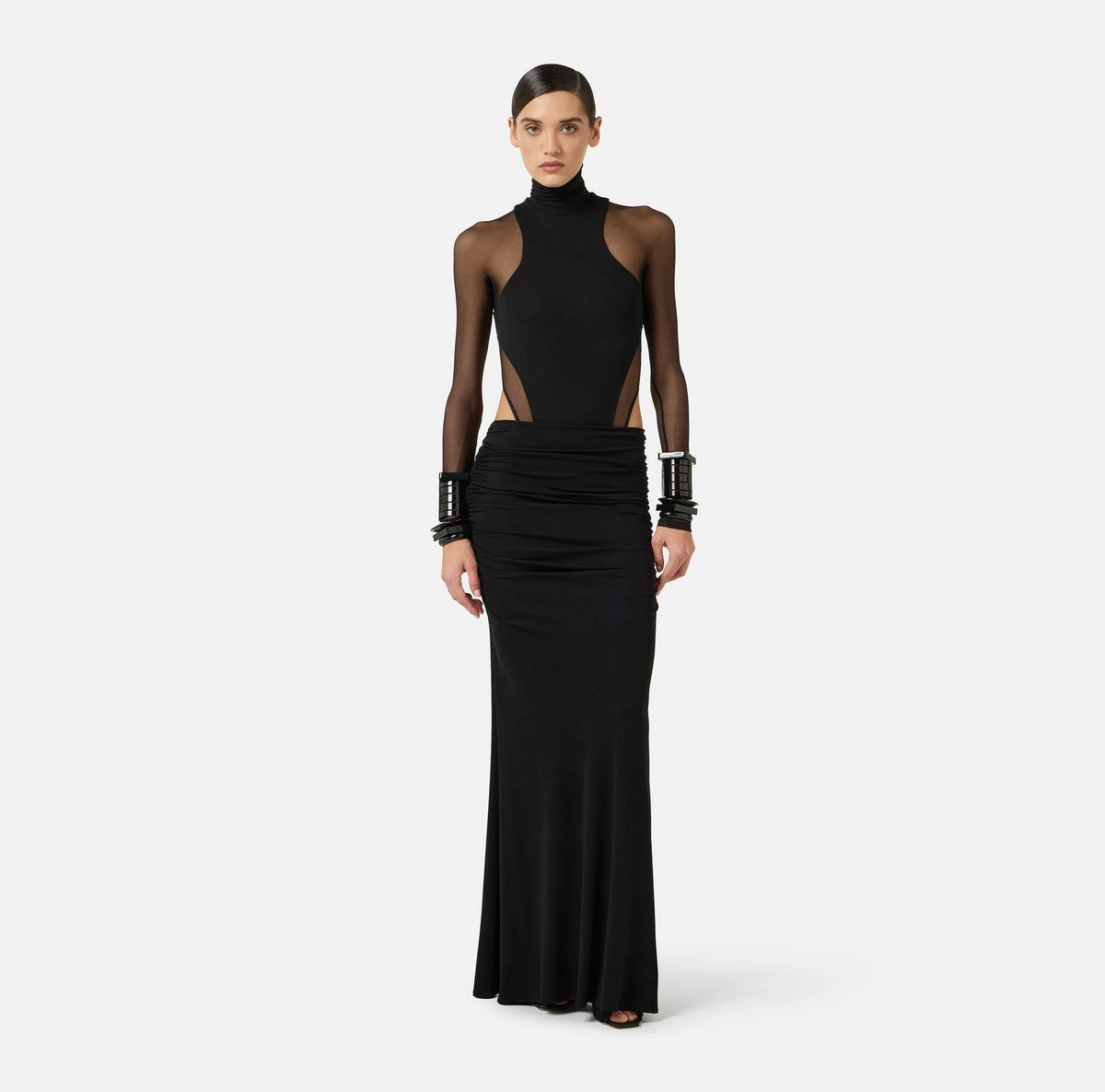 ELISABETTA FRANCHI Gonna Donna  GO16261E2 110 Nero gioboutiqueweb