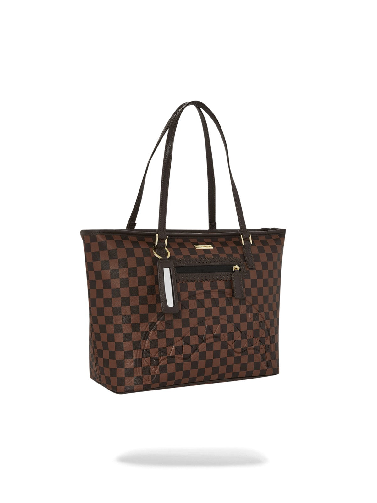 SPRAYGROUND Borsa Donna CORE EMBOSS CHECK TOTE 910T6833NSZ Marrone gioboutiqueweb