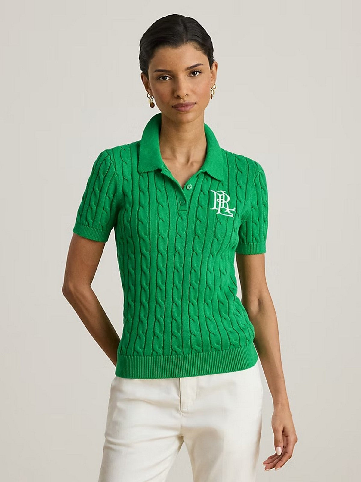 LAUREN RALPH LAUREN Polo Donna NATRISSA-SHORT SLEEVE-PULLOVER 200932224 015 STEM gioboutiqueweb