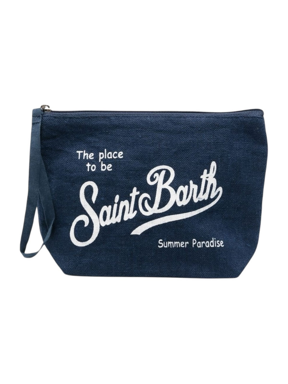 MC2 SAINT BARTH Pochette Unisex adulto  ALINE LINEN 00119L LINEN 61 BLUE NAVY gioboutiqueweb