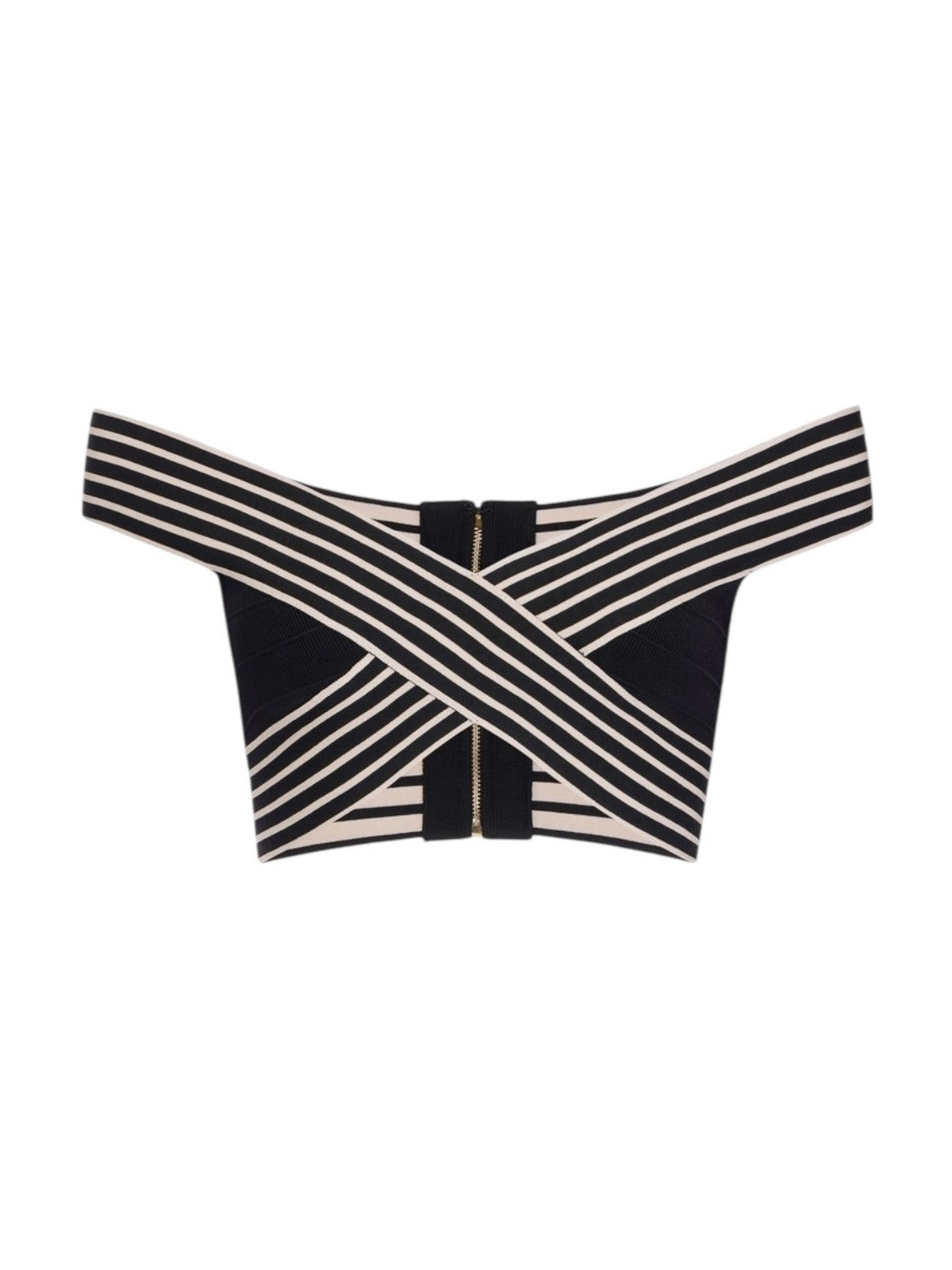 ELISABETTA FRANCHI Top Donna  TK44S61E2 685 NERO/BURRO gioboutiqueweb