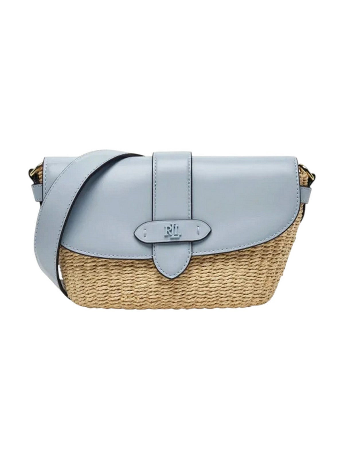 LAUREN RALPH LAUREN Borsa Donna LYNDEN-SHOULDER BAG-SMALL 431P10158 003 NATURAL/ALPINE BLUE