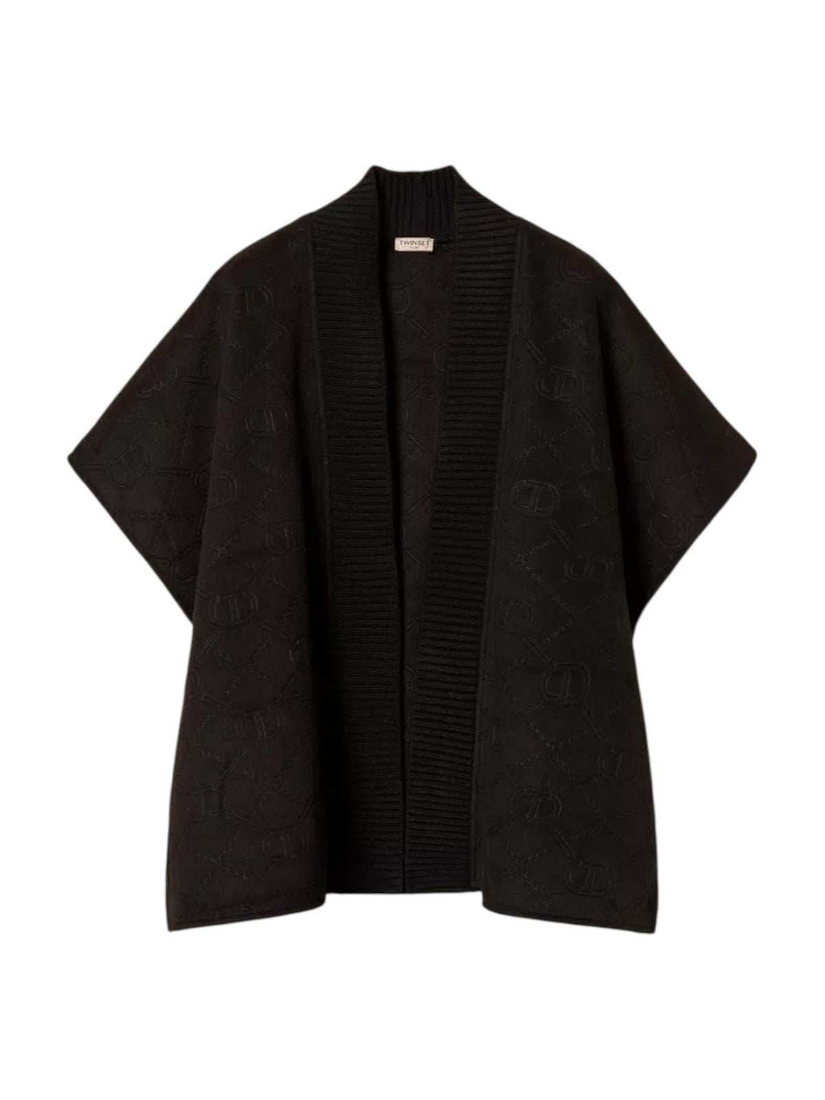 TWINSET Mantella Donna EMBOSSED LOGO 252TO5420 00006 Nero gioboutiqueweb