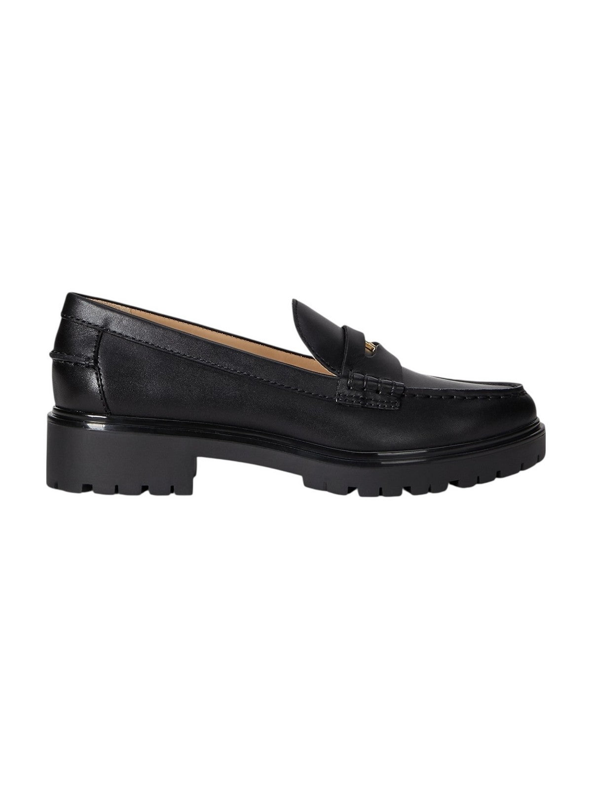 LAUREN RALPH LAUREN Mocassino Donna MARLI-FLATS-LOAFER 802967752 001 BLACK gioboutiqueweb