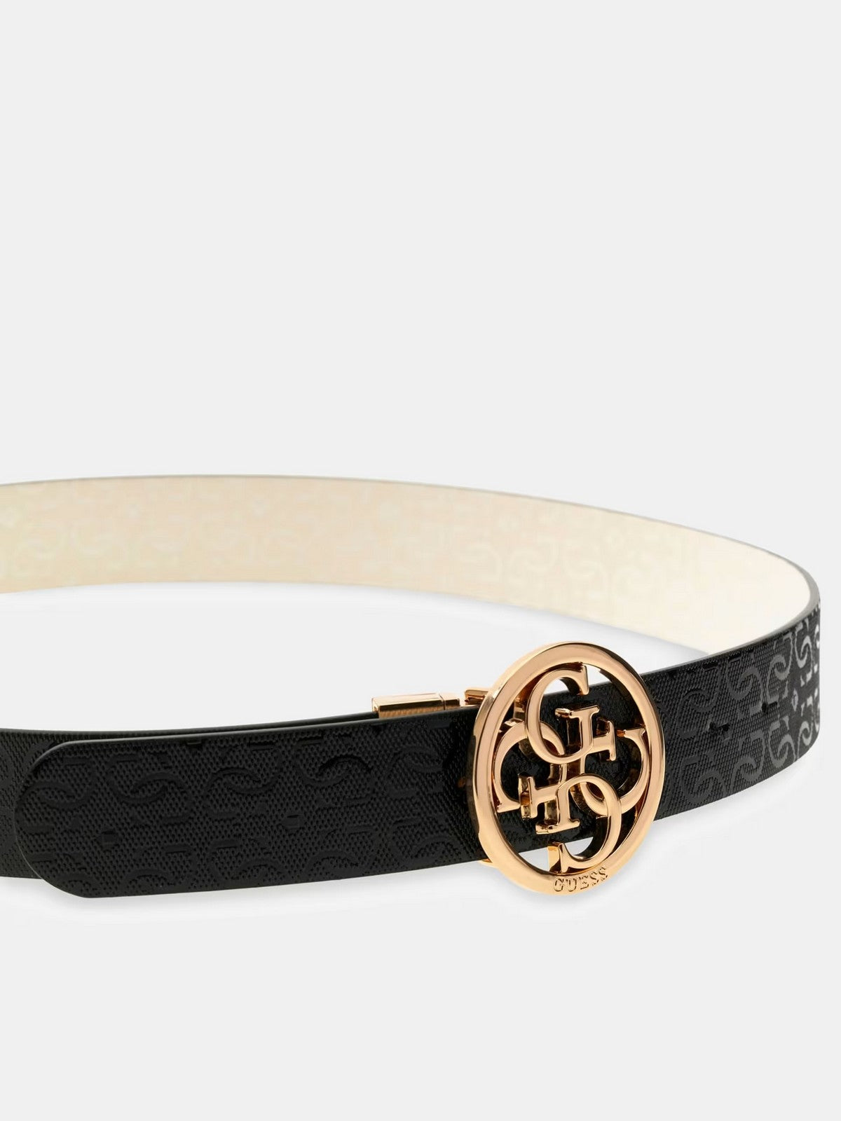 GUESS Cintura Donna STACEY ADJ&REV BELT H35 BW9319 P6135 BOF BLACK/OFF WHITE gioboutiqueweb