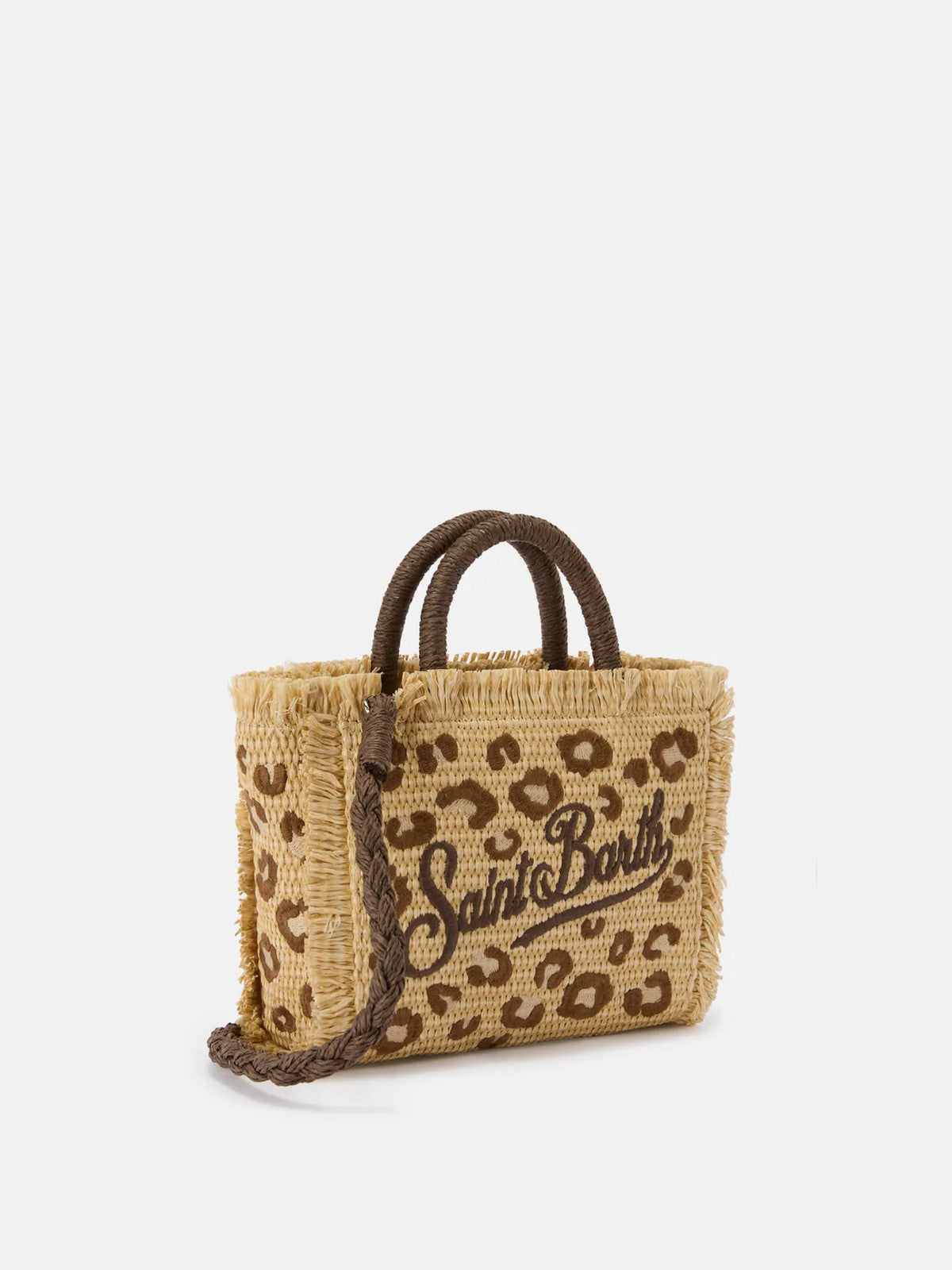 MC2 SAINT BARTH Borsa Donna  VANITY MINI STRAW N 00349L LEOPARD 18 EMB