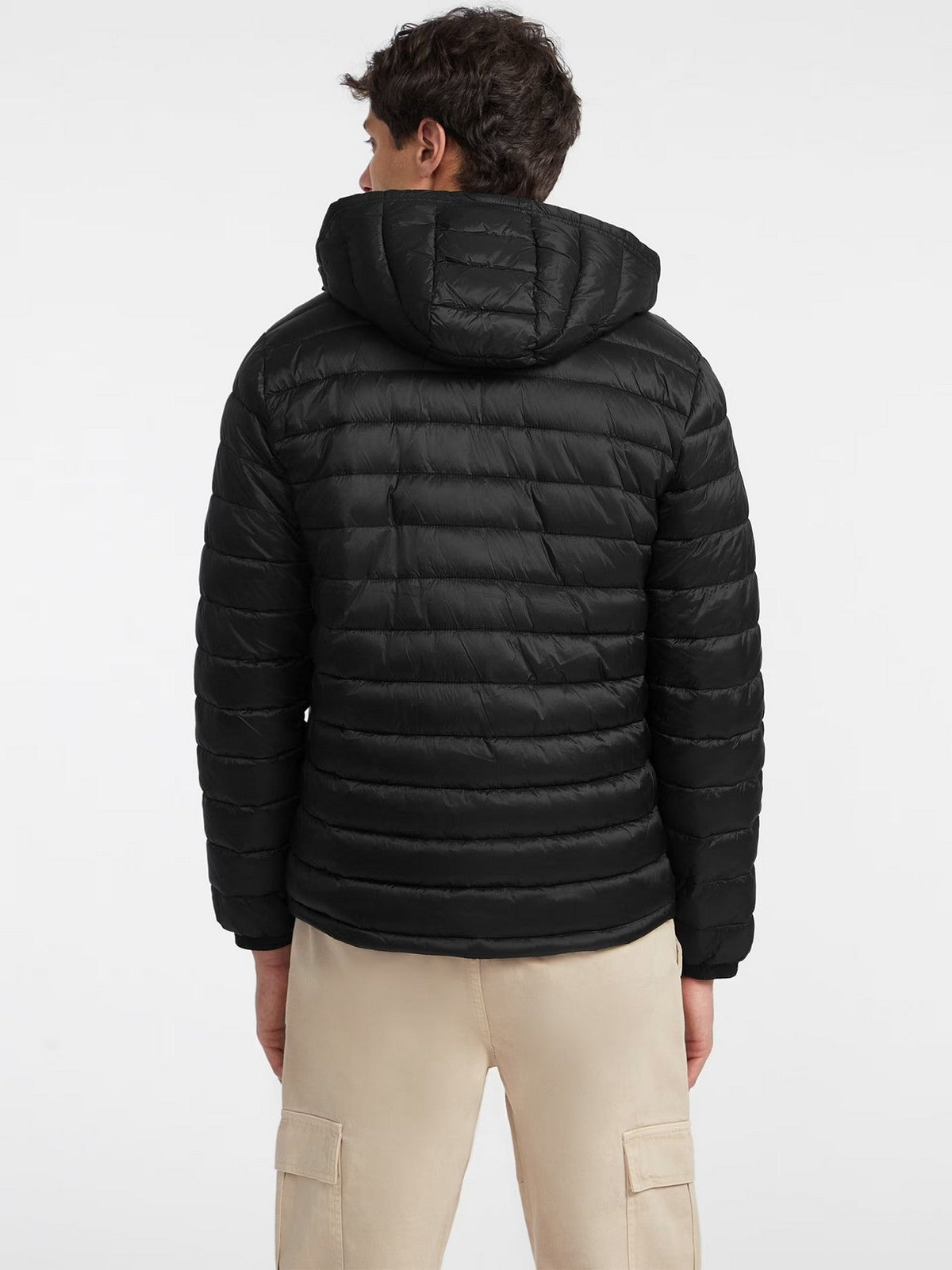 GUESS Piumino Uomo GJ HOODED PUFFER M4YL99 WG922 JBLK Nero gioboutiqueweb