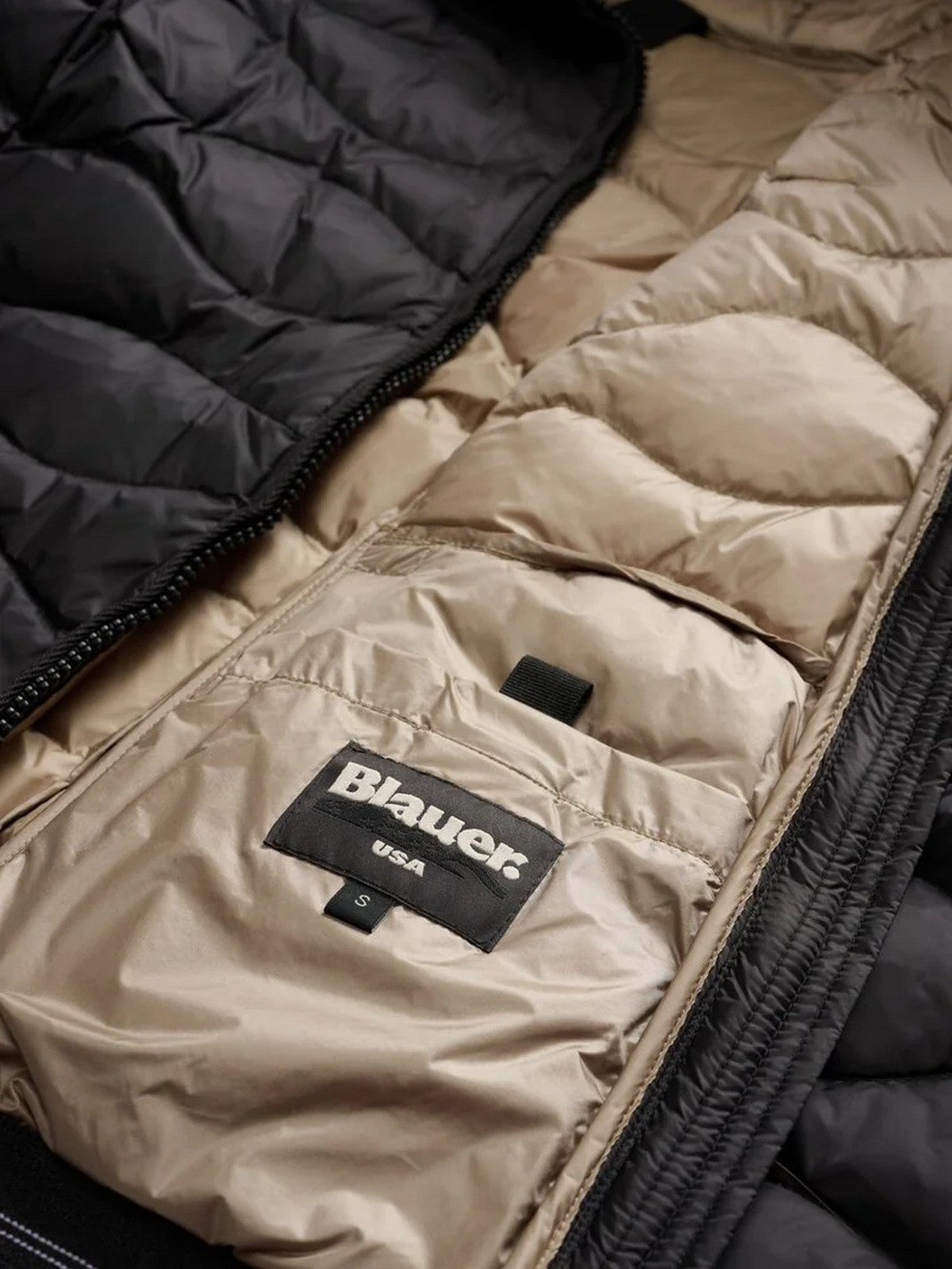 BLAUER Piumino Donna ALDIE 25WBLDC03096 006047 999EI NERO interno BEIGE 301