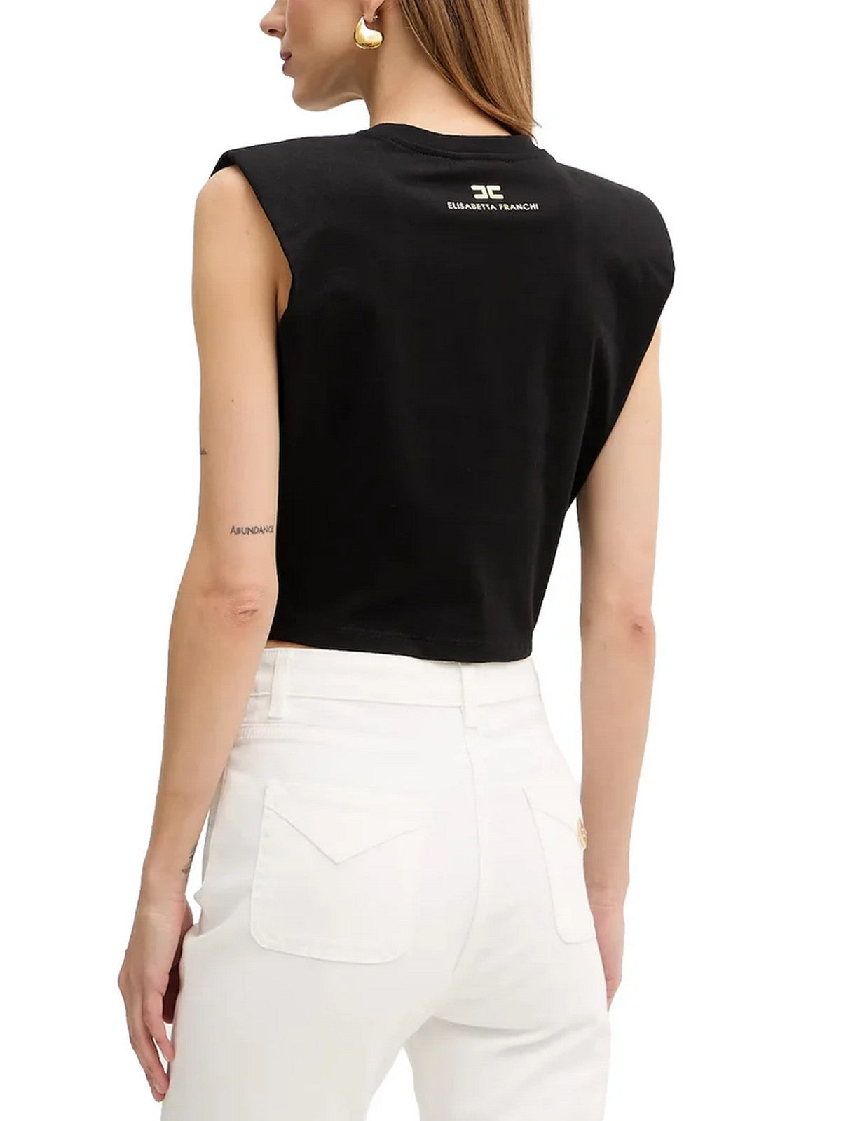ELISABETTA FRANCHI T-shirt Donna  MA01161E2 110 Nero gioboutiqueweb