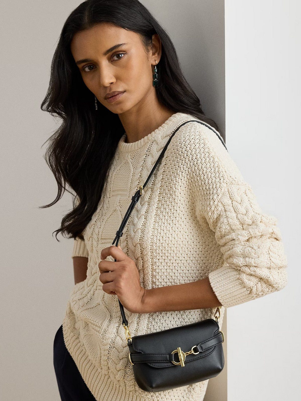 LAUREN RALPH LAUREN Borsa Donna BLKE SM CRS-CROSSBODY-SMALL 431P04297 001 BLACK