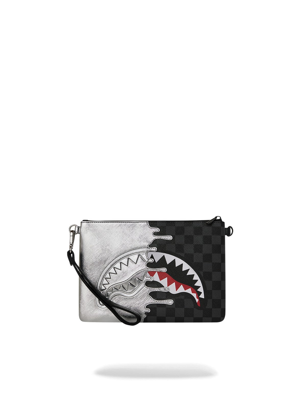 SPRAYGROUND Pochette Unisex adulto SILVER SIDE DRIP BLACK CHECK CROSSBODY POUCHETTE 910B8929NSZ Nero