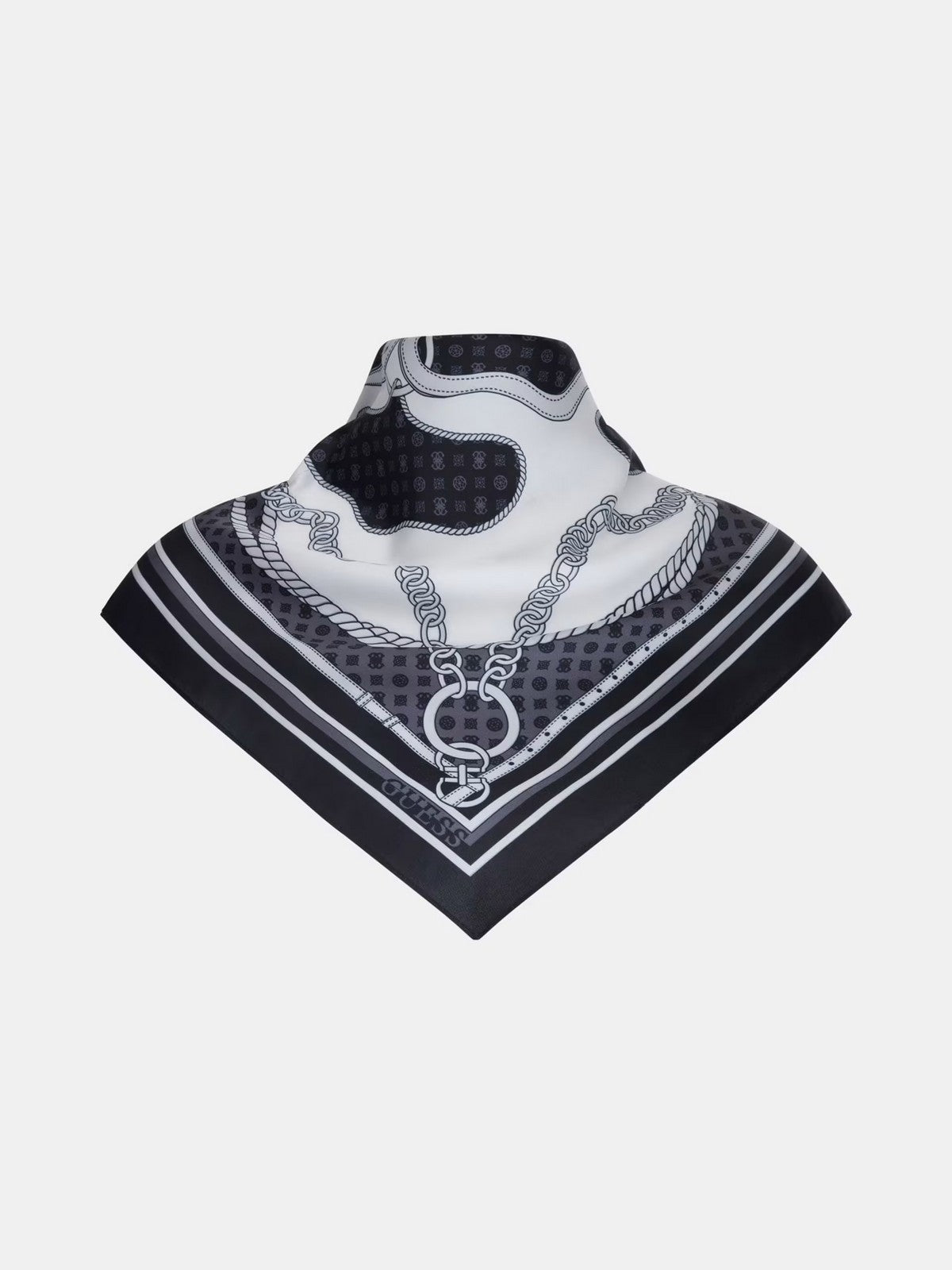 GUESS Foulard Donna PRINTED BANDANA 70 X 70 AW5489 POL03 BLA BLACK