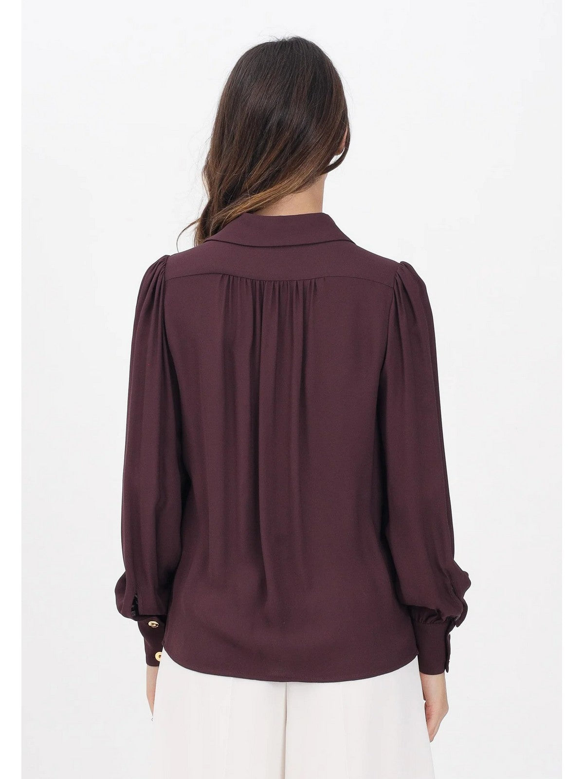ELISABETTA FRANCHI Camicia Donna  CA12356E2 EA4 MERLOT gioboutiqueweb