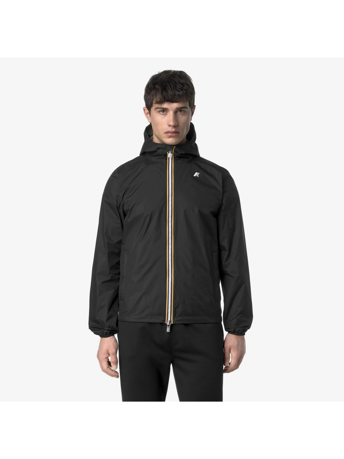 K-WAY Giubbino Uomo JAKE PLUS.2 DOUBLE K2124EW B0R Black Pure - Green L