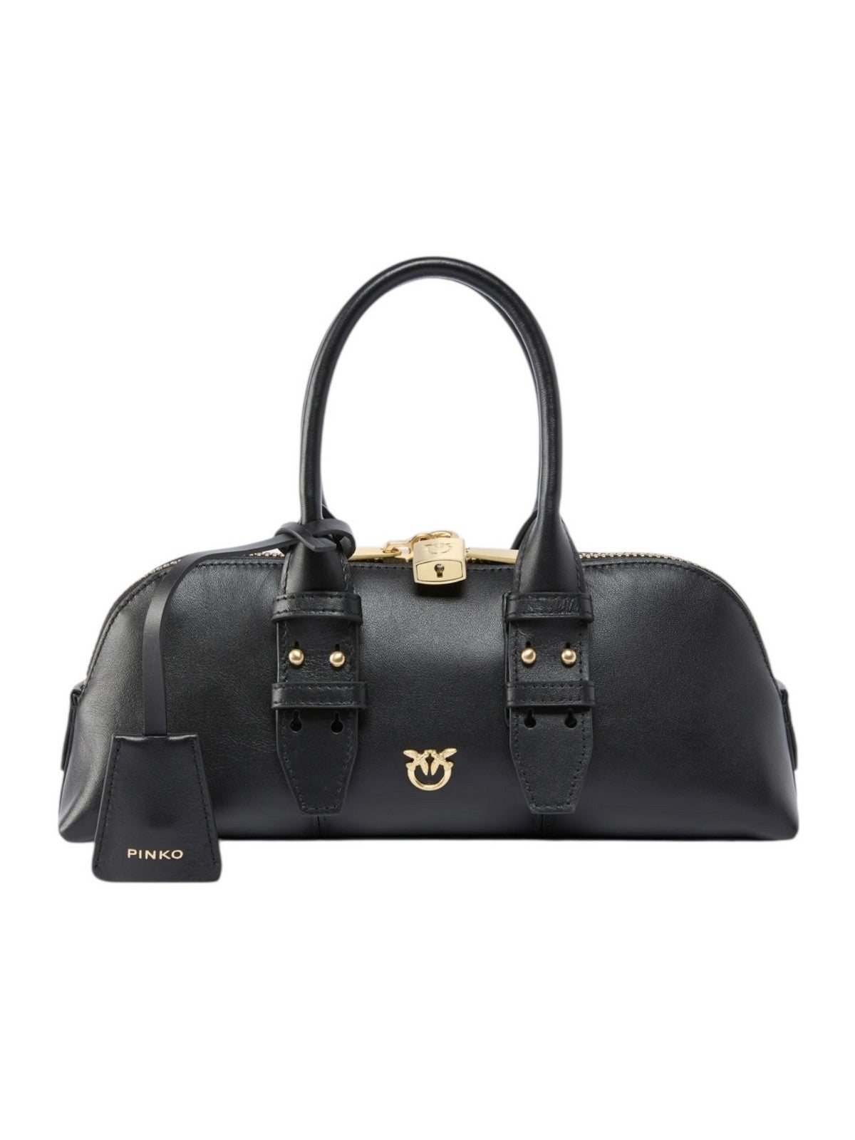 PINKO Borsa Donna BOWLING BAG HORIZONTAL 105334-A0QO Z99V NERO LIMUSINE-MATT GOLD gioboutiqueweb