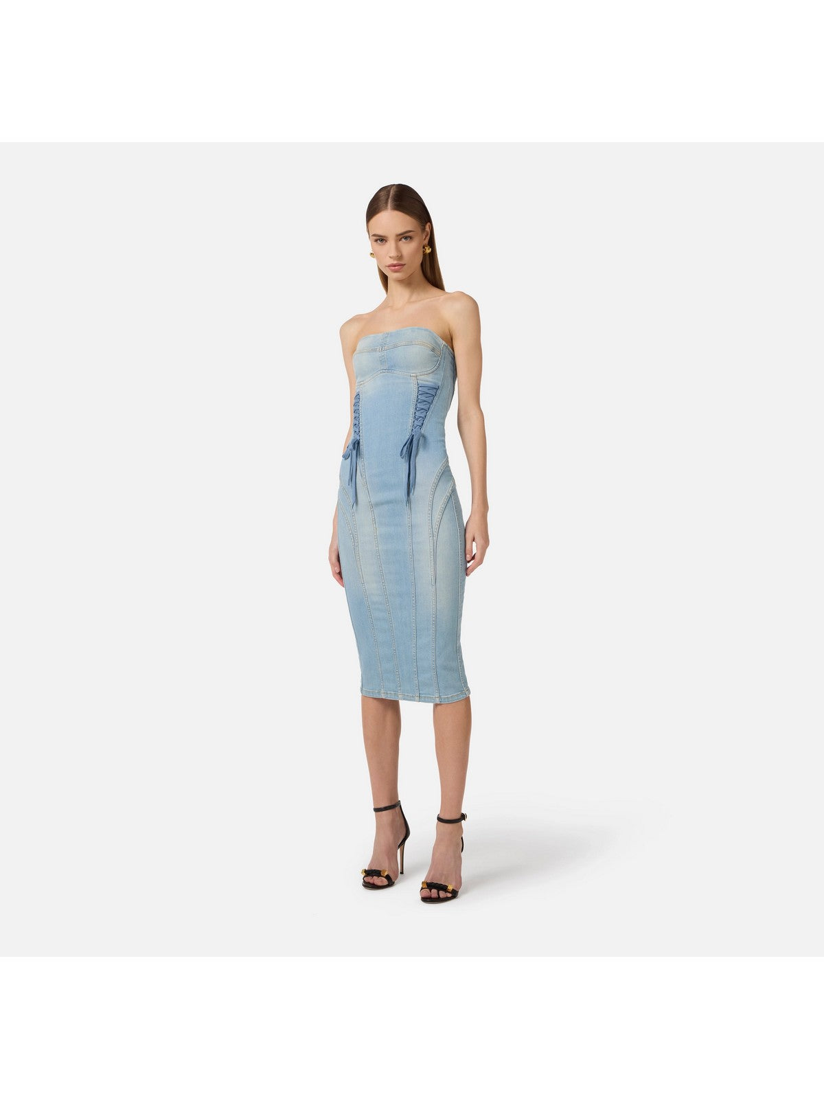 ELISABETTA FRANCHI Abito Donna  AJ47D61E2 192 LIGHT BLUE gioboutiqueweb