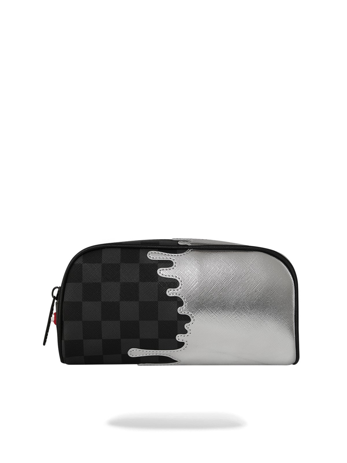 SPRAYGROUND Pochette Unisex adulto SILVER SIDE DRIP BLACK CHECK PENCIL POUCH 910B8927NSZ Nero gioboutiqueweb