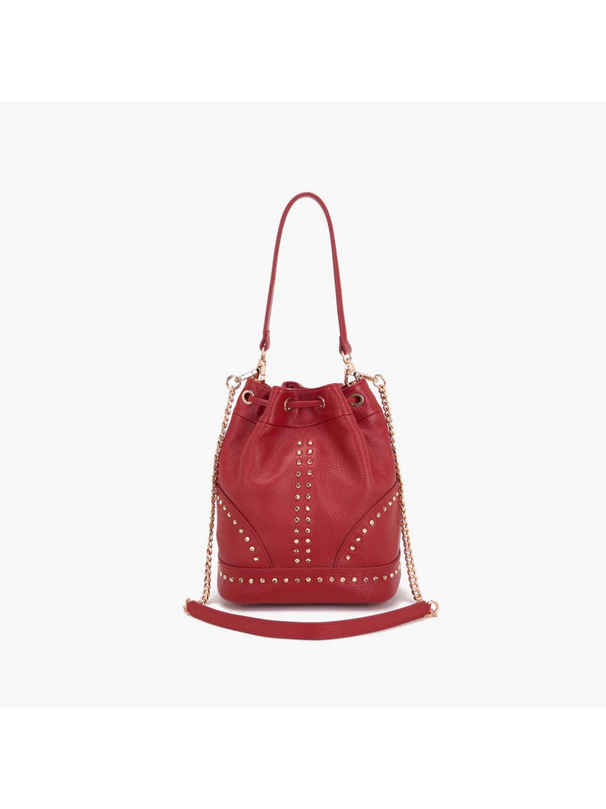LA CARRIE Borsa Donna FRIVOLOUS BUCKET TUMBLED LEATHER 151P-MB-18 TBL/RED Rosso gioboutiqueweb