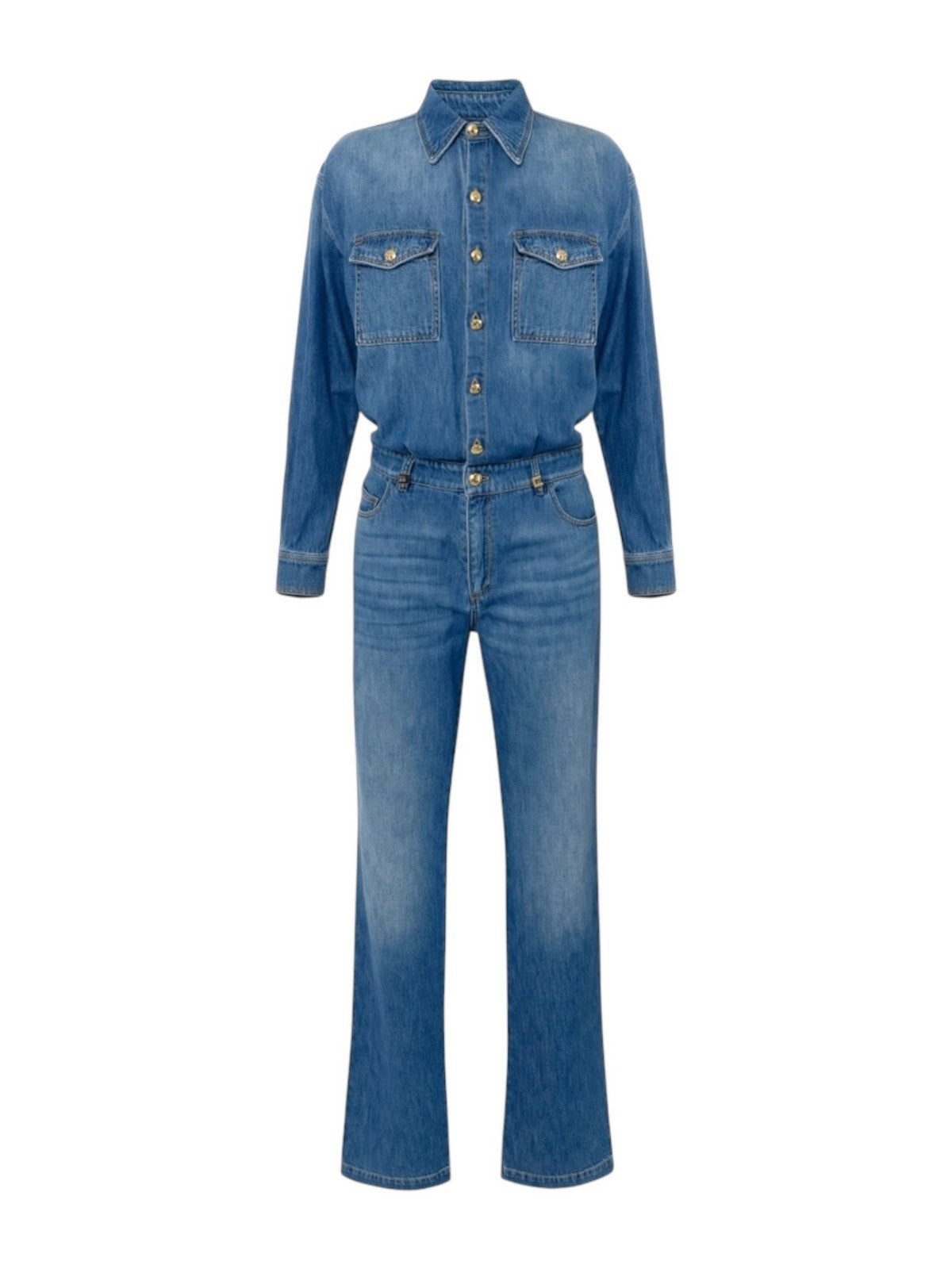 ELISABETTA FRANCHI Tuta Donna  TJ38D51E2-192 Blu gioboutiqueweb