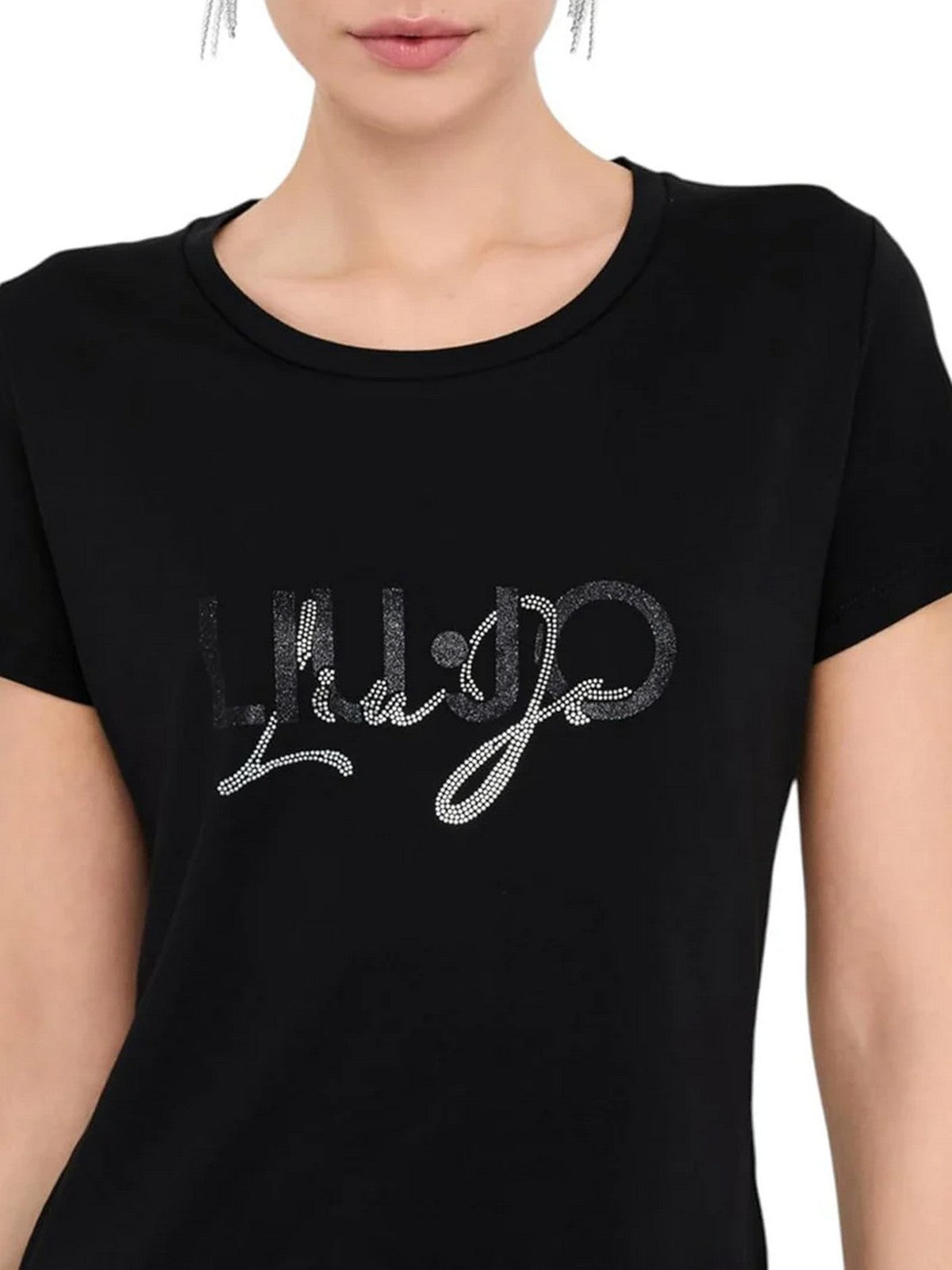 LIU JO SPORT T-shirt Donna  TF5287JS923 M9898 Nero/LiuJo doub gioboutiqueweb