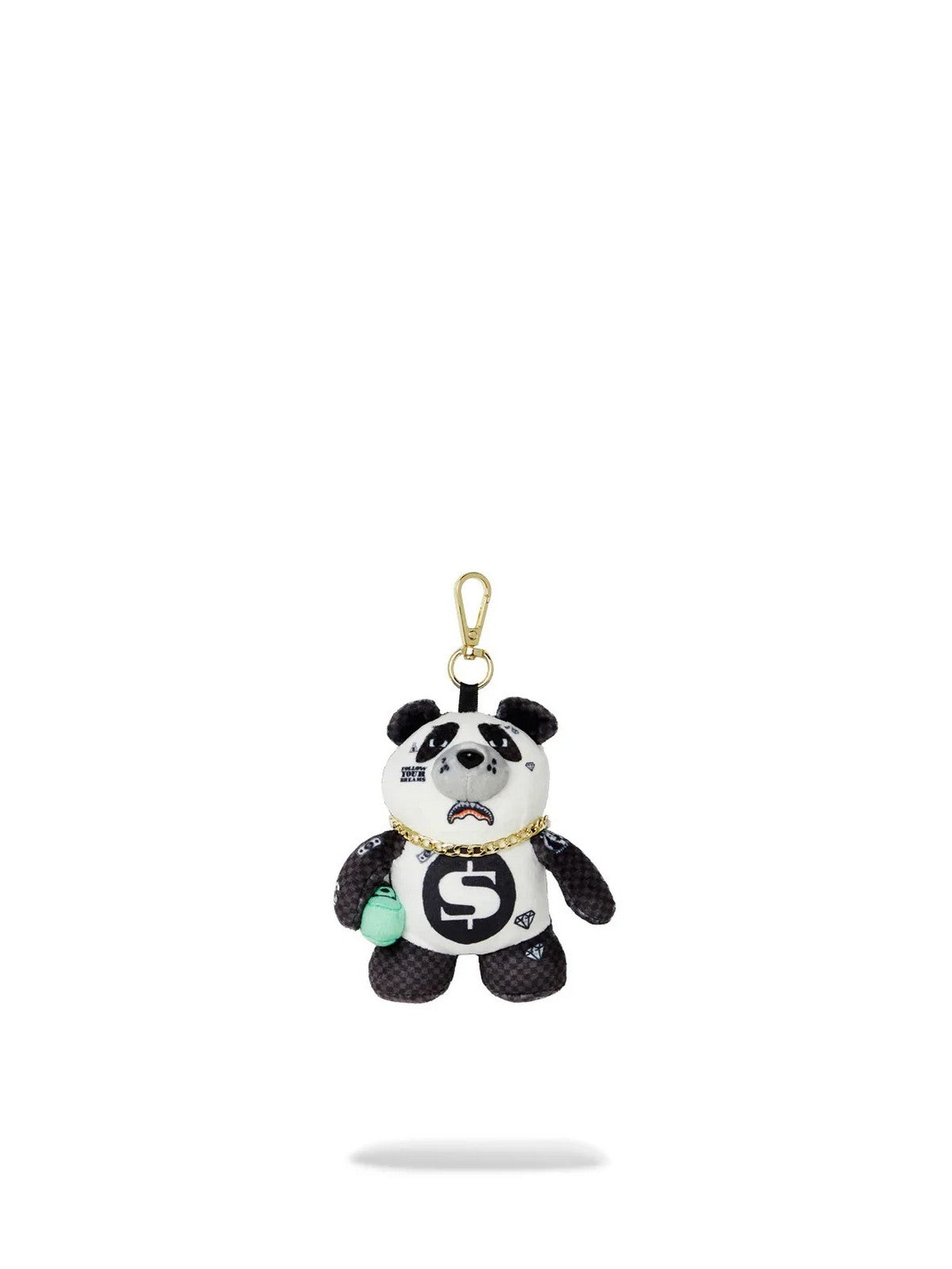 SPRAYGROUND Portachiavi Uomo PANDA PANDA PANDA BEAR KEYCHAIN 910K0608NSZ Nero gioboutiqueweb