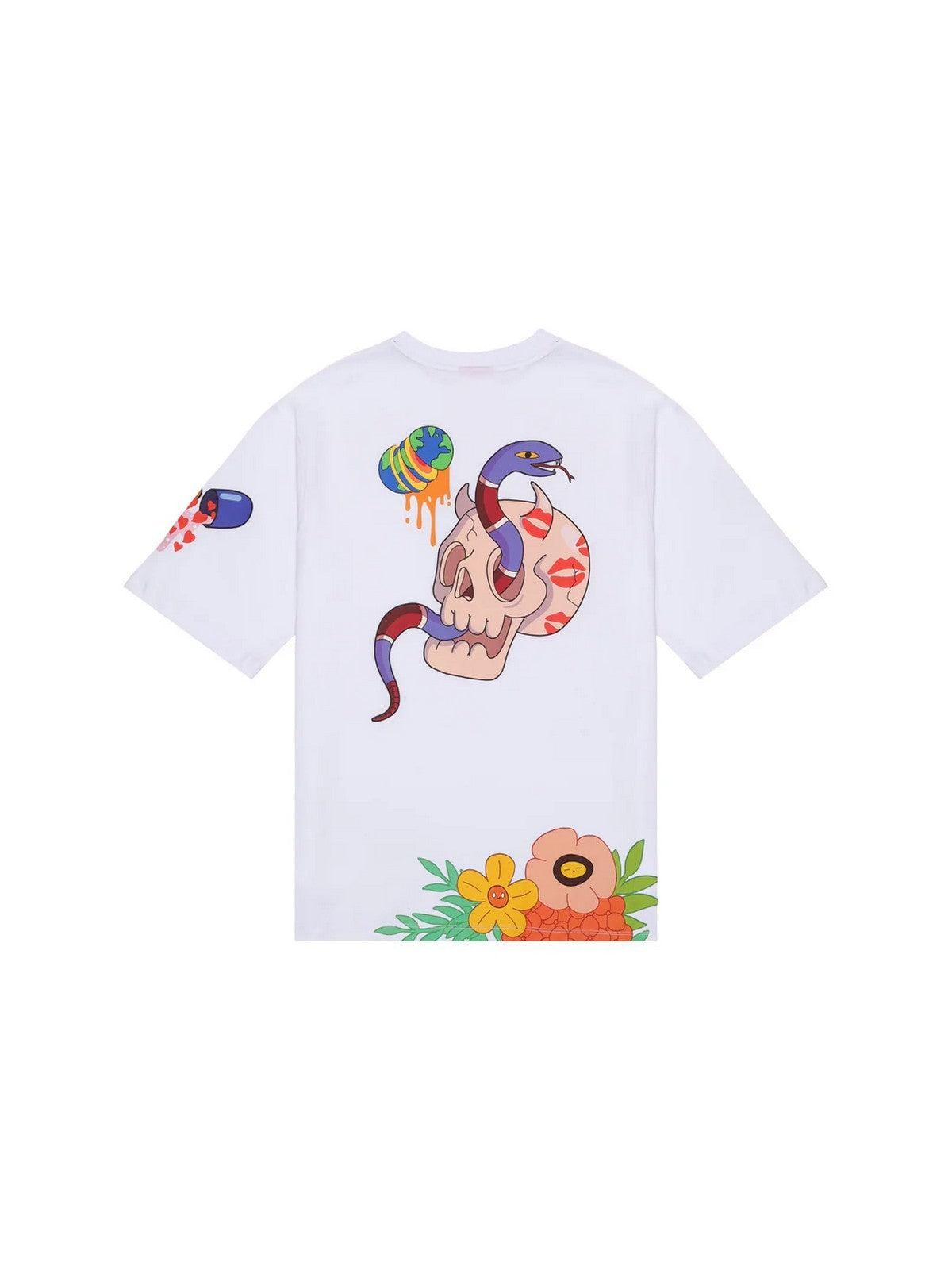 SPRAYGROUND T-shirt Uomo WTF SKULL VOER T-SHIRT SP861WHT WHITE