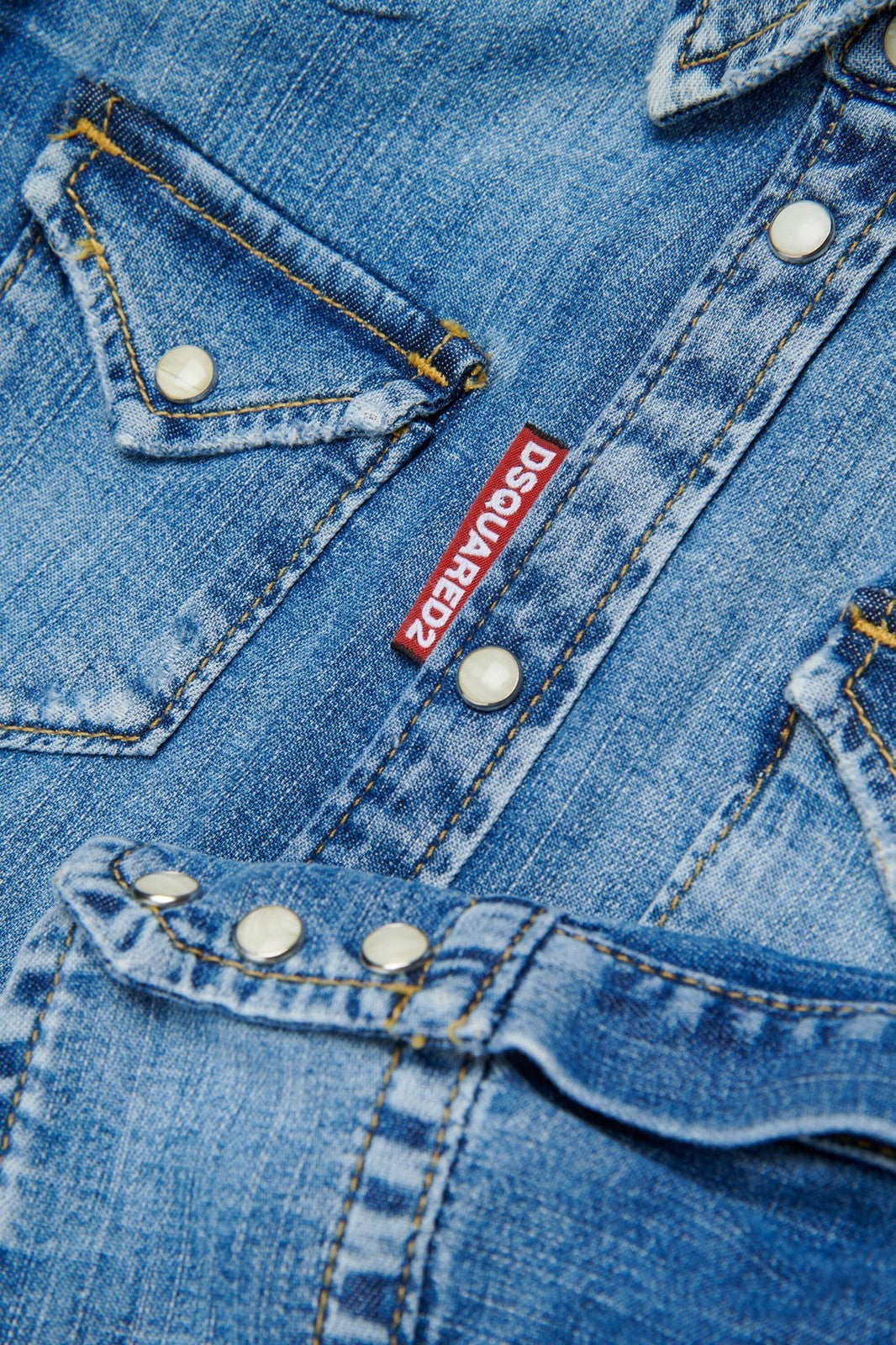 DSQUARED2 KIDS Camicia Unisex bambino  DQ2887 D0AFP DQ01 BLUE DENIM